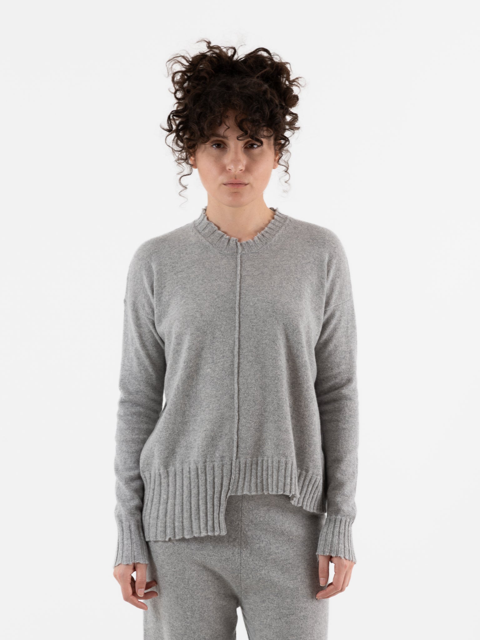 Serienumerica Boxy Sweater in Grey - SERIE NUMERICA at Worthwhile - shop SWEATER