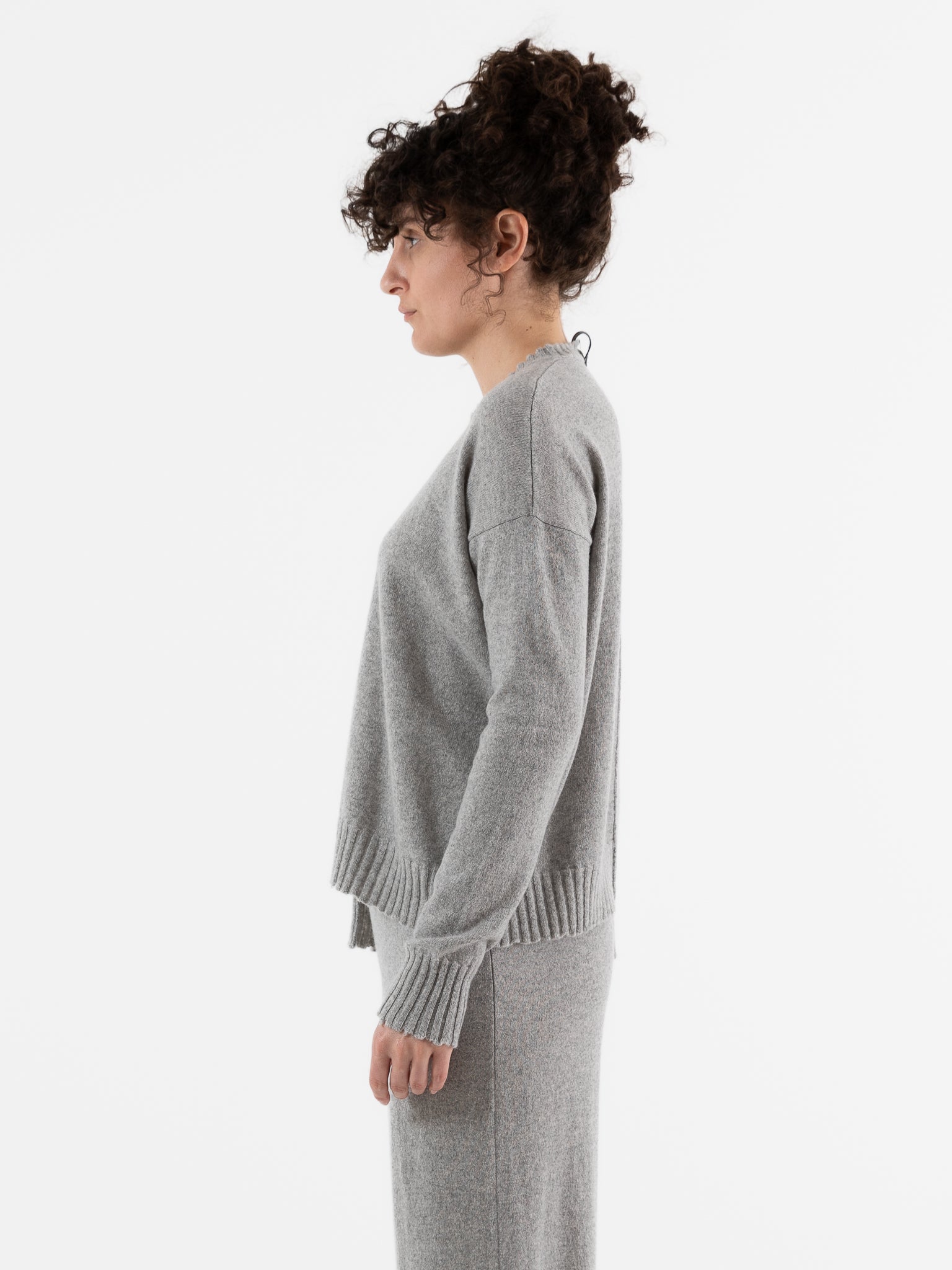 Serienumerica Boxy Sweater in Grey - SERIE NUMERICA at Worthwhile - shop SWEATER