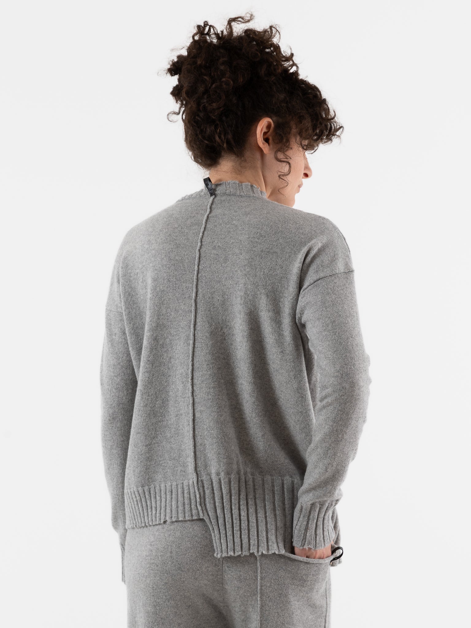 Serienumerica Boxy Sweater in Grey - SERIE NUMERICA at Worthwhile - shop SWEATER