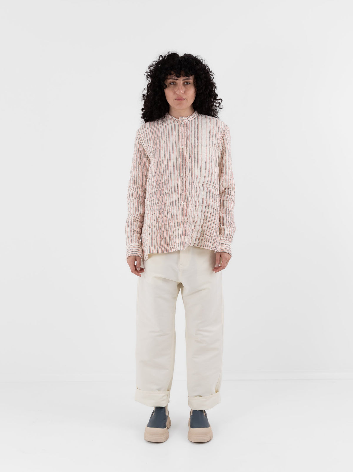 Sofie D'Hoore Bela Shirt in Red Stripe - SOFIE D'HOORE at Worthwhile - shop TOP
