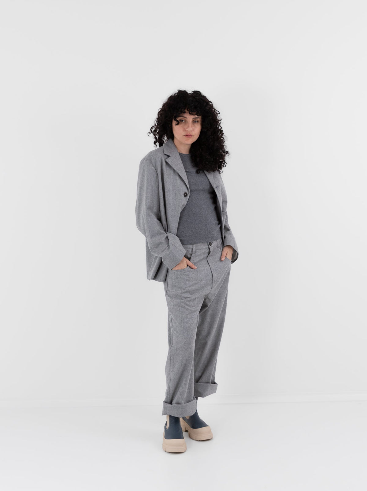 Sofie D'Hoore Cyrano Blazer in Silver Melange - SOFIE D'HOORE at Worthwhile - shop JACKET