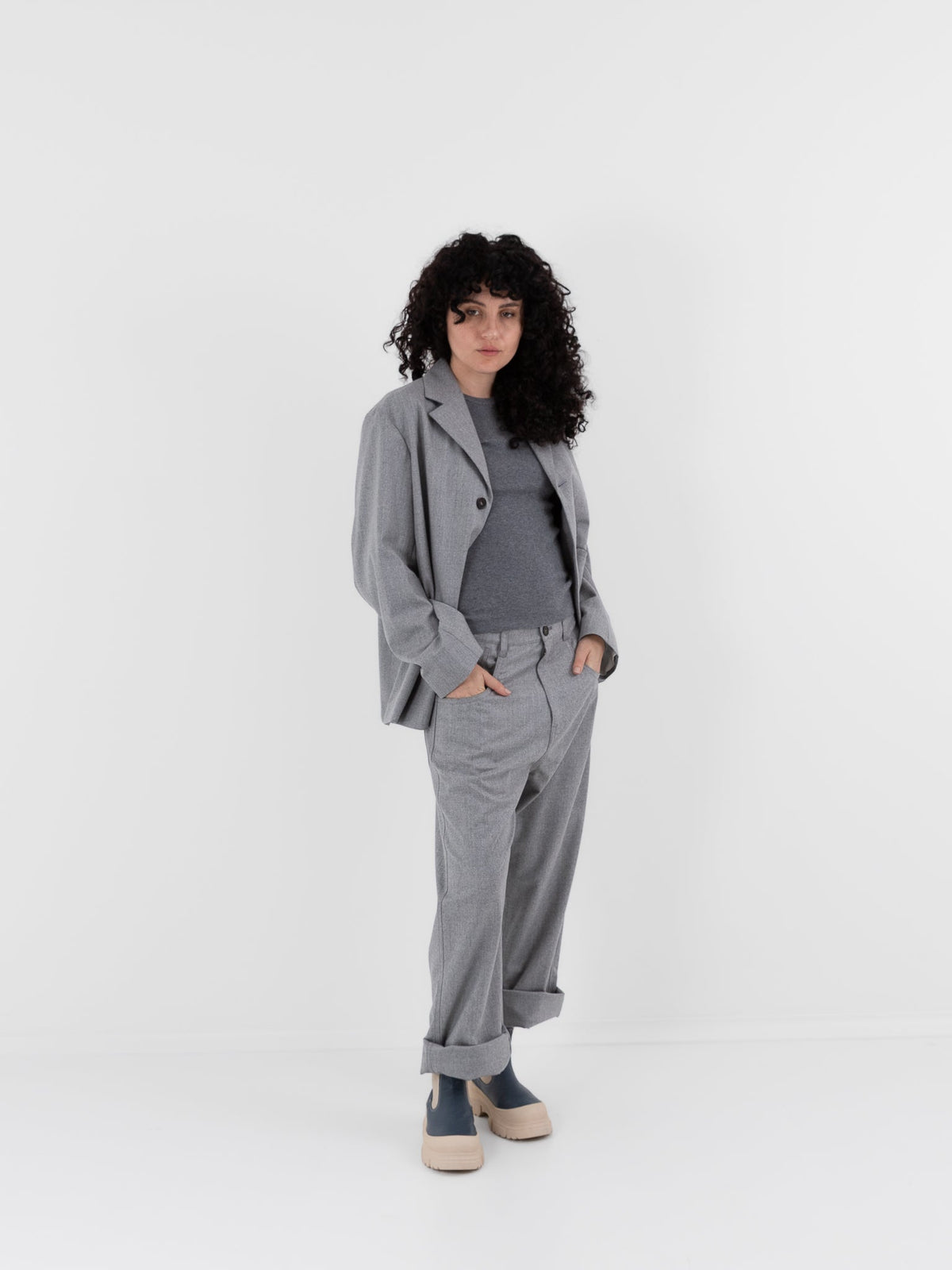 Sofie D'Hoore Cyrano Blazer in Silver Melange - SOFIE D'HOORE at Worthwhile - shop JACKET