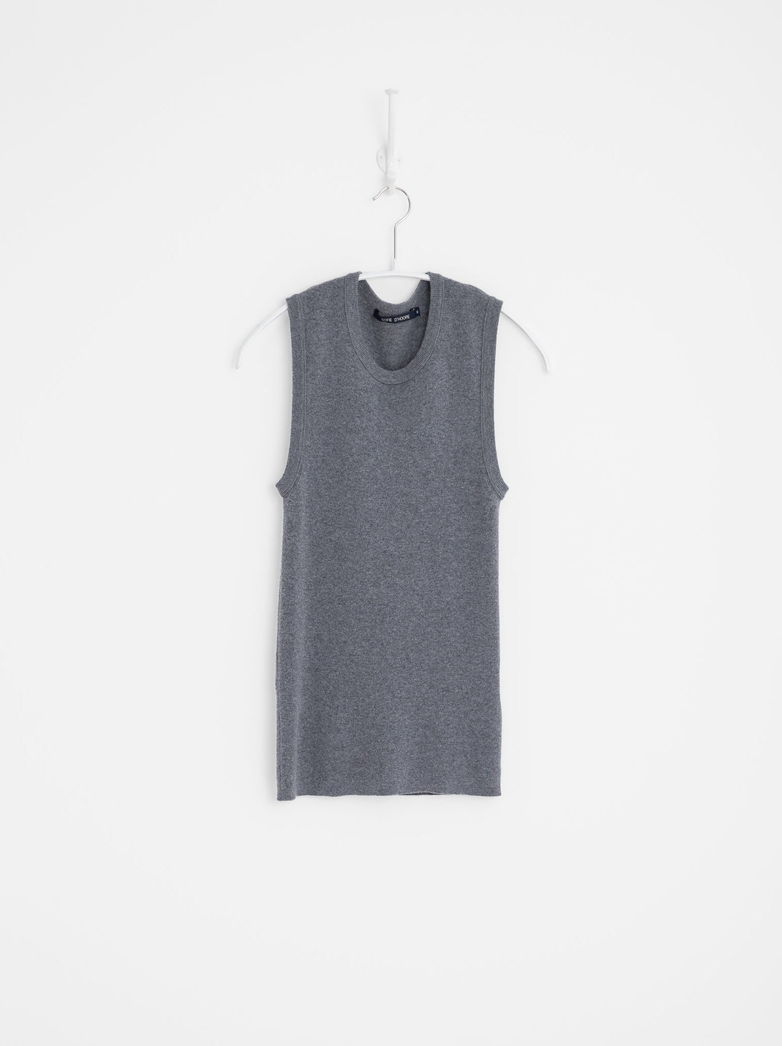 Sofie D'Hoore Maddy Rib Top in Grey Melange - SOFIE D'HOORE at Worthwhile - shop TOP
