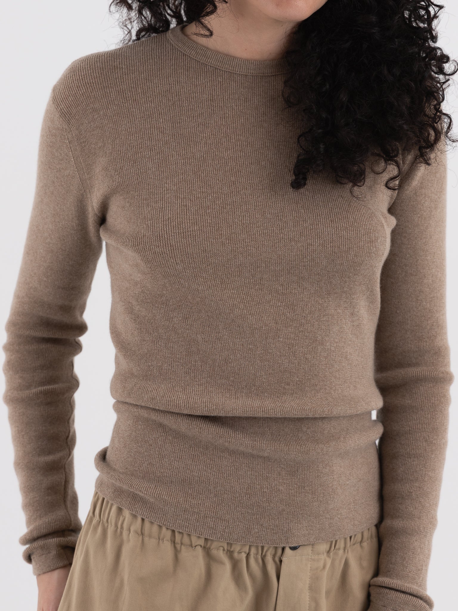 Sofie D'Hoore Minerva Rib Pullover in Desert - SOFIE D'HOORE at Worthwhile - shop SWEATER