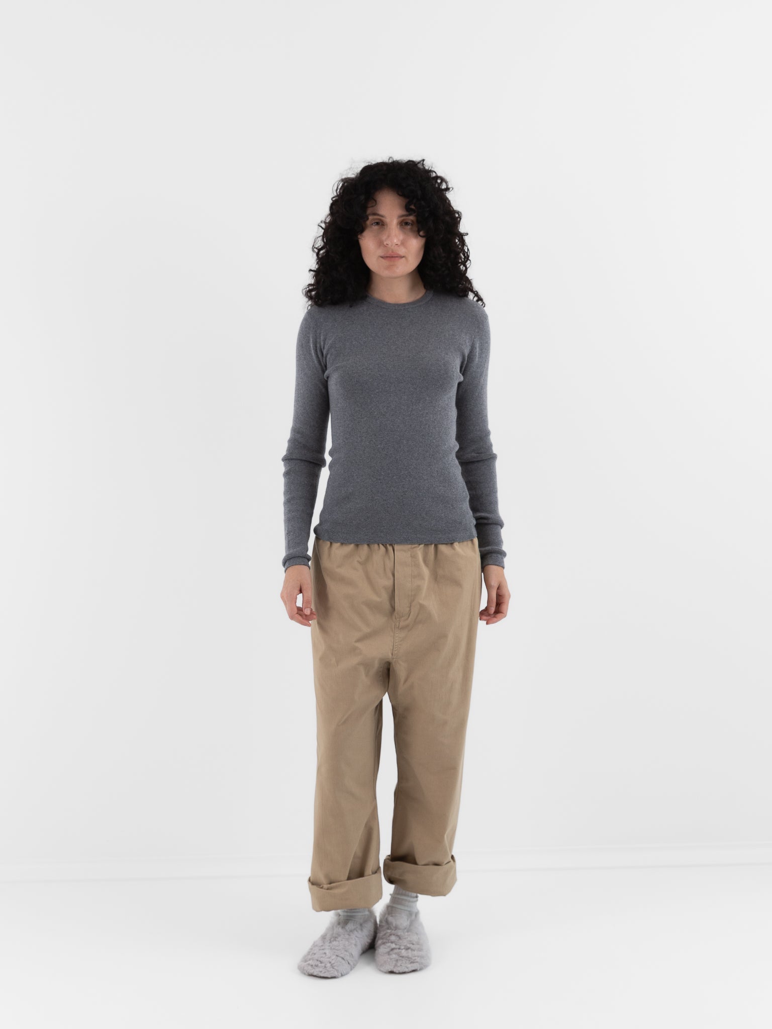 Sofie D'Hoore Minerva Rib Pullover in Grey Melange - SOFIE D'HOORE at Worthwhile - shop SWEATER