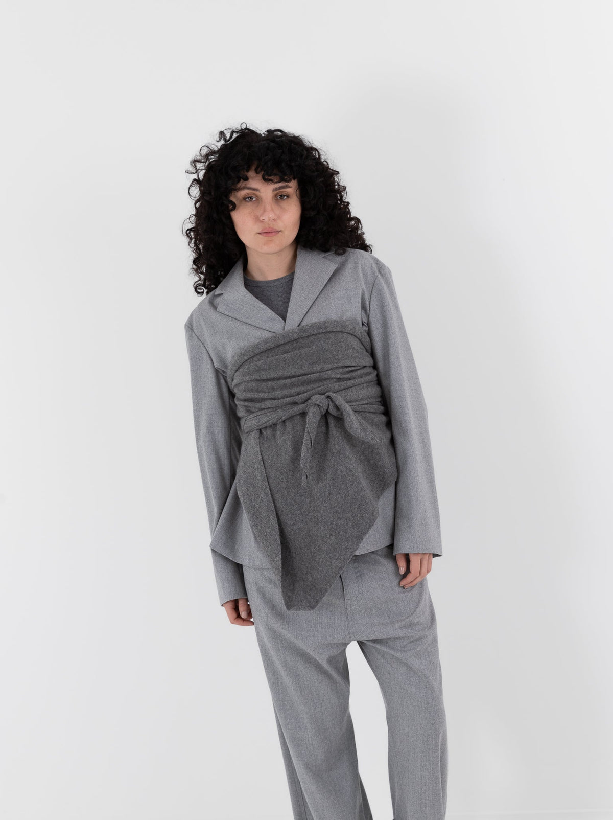 Sofie D'Hoore Monk Triangular Scarf in Metal Melange - SOFIE D'HOORE at Worthwhile - shop SCARF