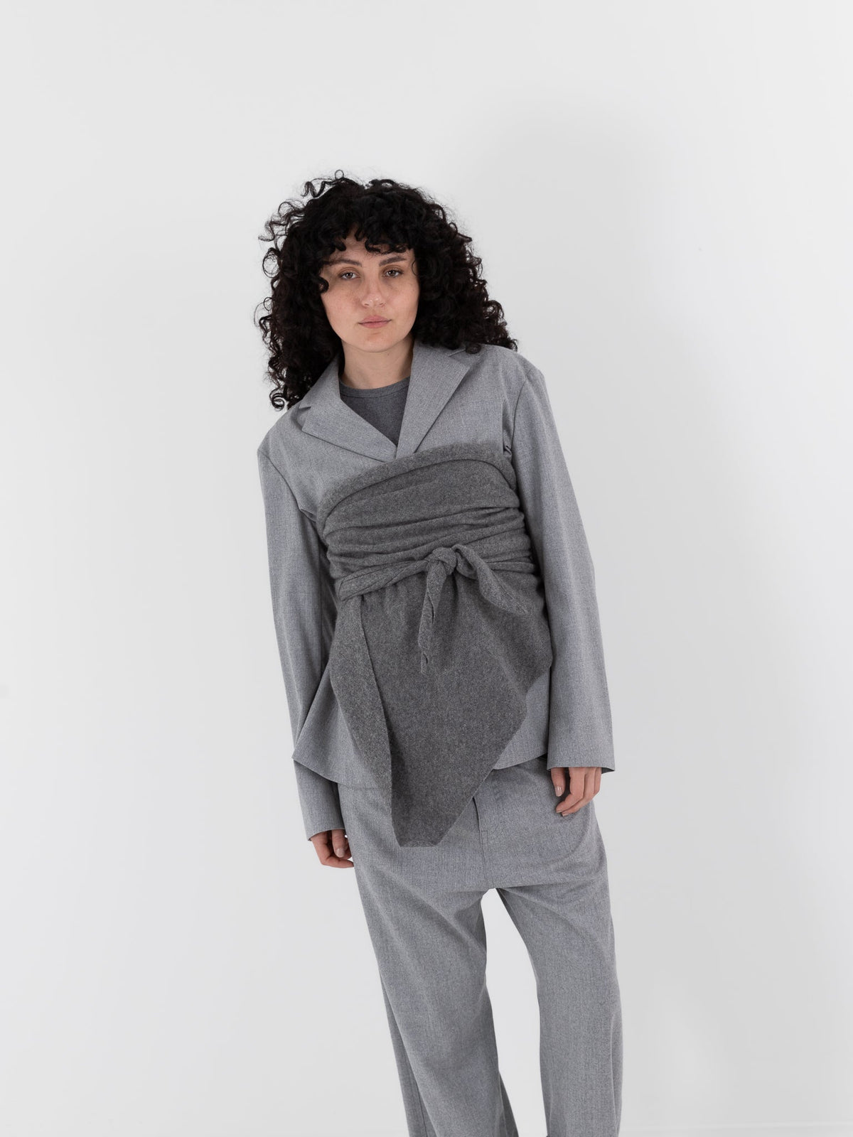 Sofie D'Hoore Monk Triangular Scarf in Metal Melange - SOFIE D'HOORE at Worthwhile - shop SCARF