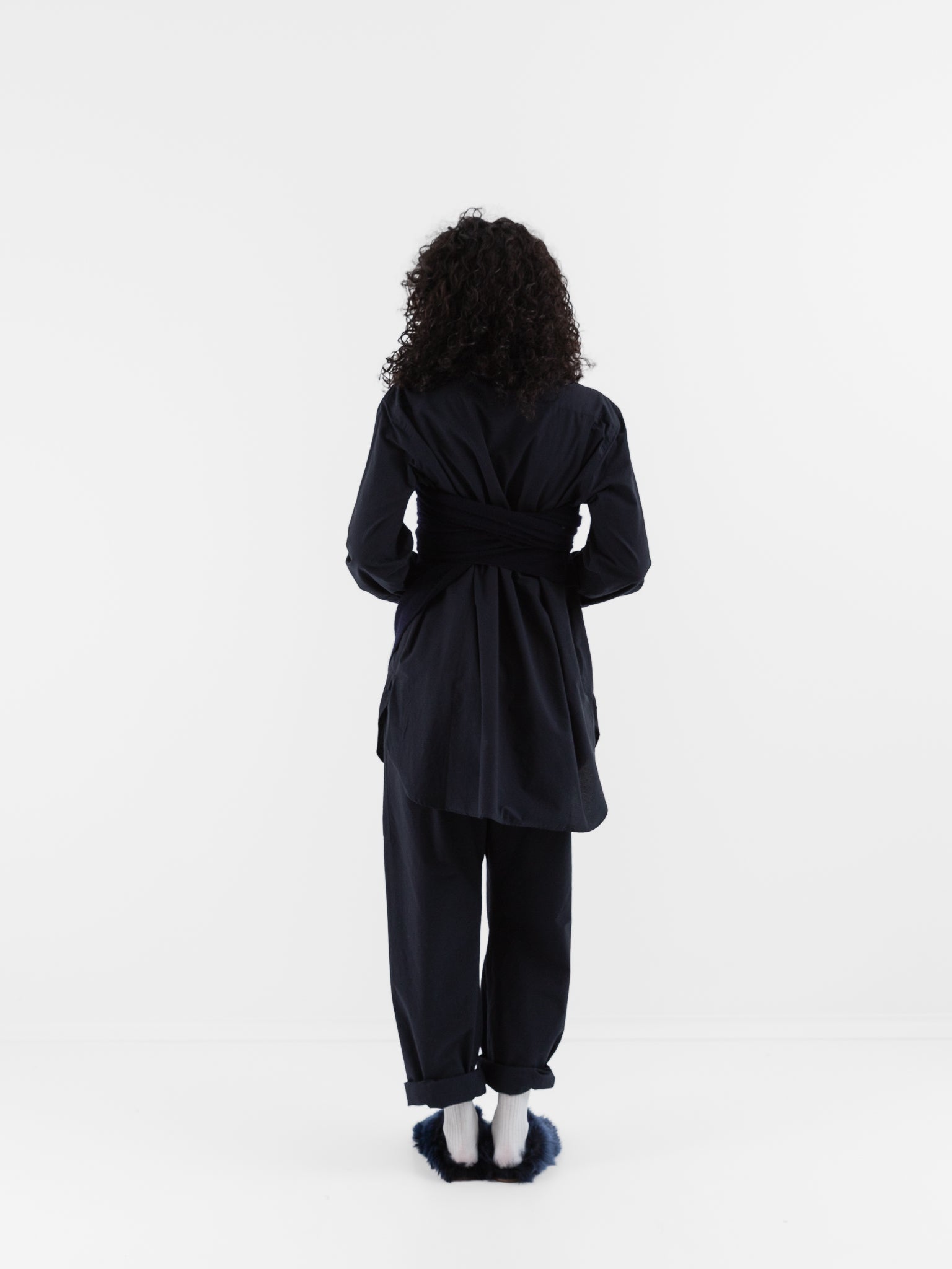 Sofie D'Hoore Monk Triangular Scarf in Midnight - SOFIE D'HOORE at Worthwhile - shop SCARF