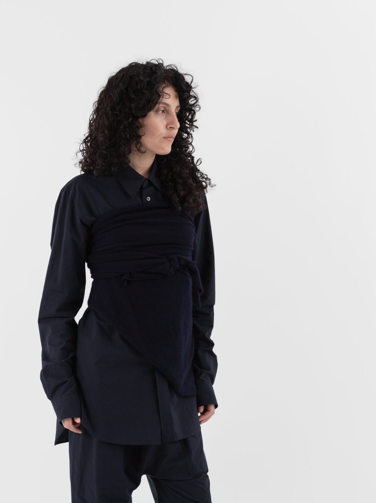 Sofie D'Hoore Monk Triangular Scarf in Midnight - SOFIE D'HOORE at Worthwhile - shop SCARF