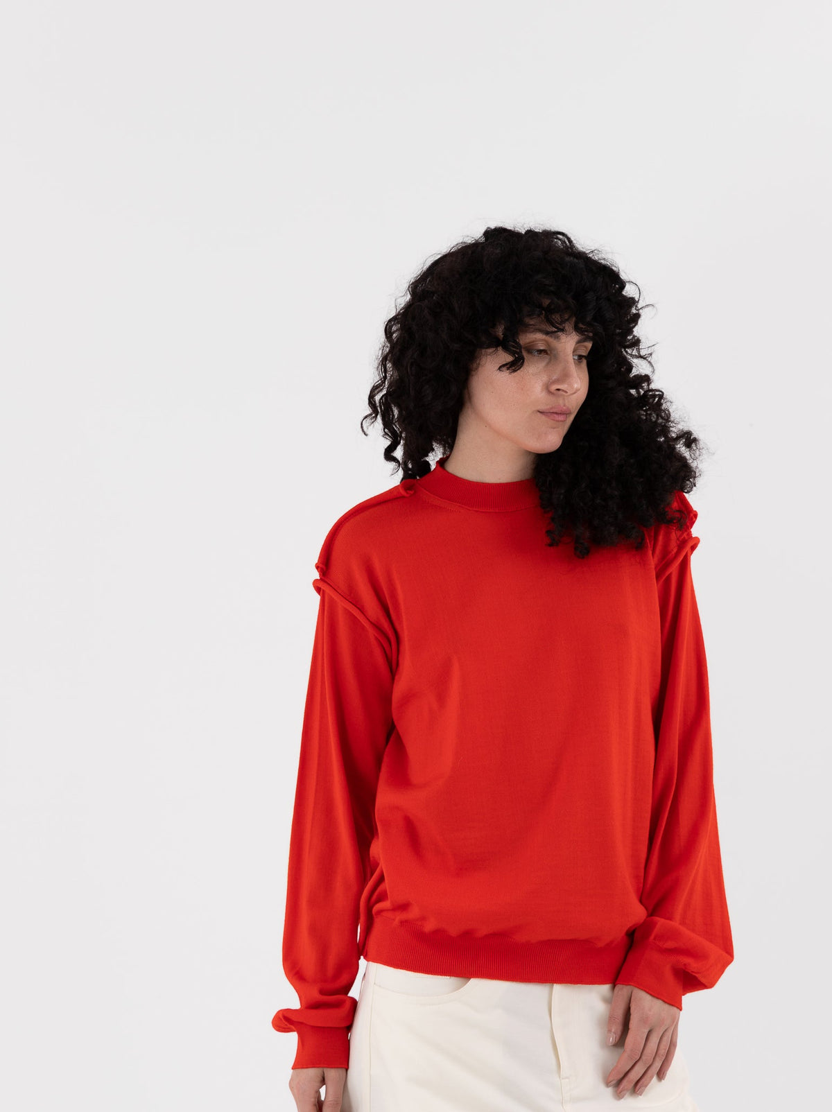 Sofie D'Hoore Myron Pullover in Scarlet - SOFIE D'HOORE at Worthwhile - shop SWEATER