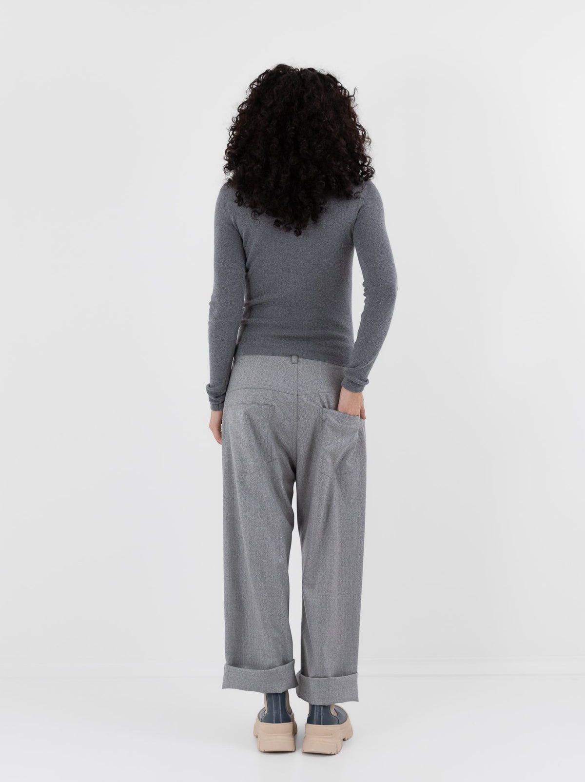Sofie D'Hoore Phill Pant in Silver Melange - SOFIE D'HOORE at Worthwhile - shop PANT