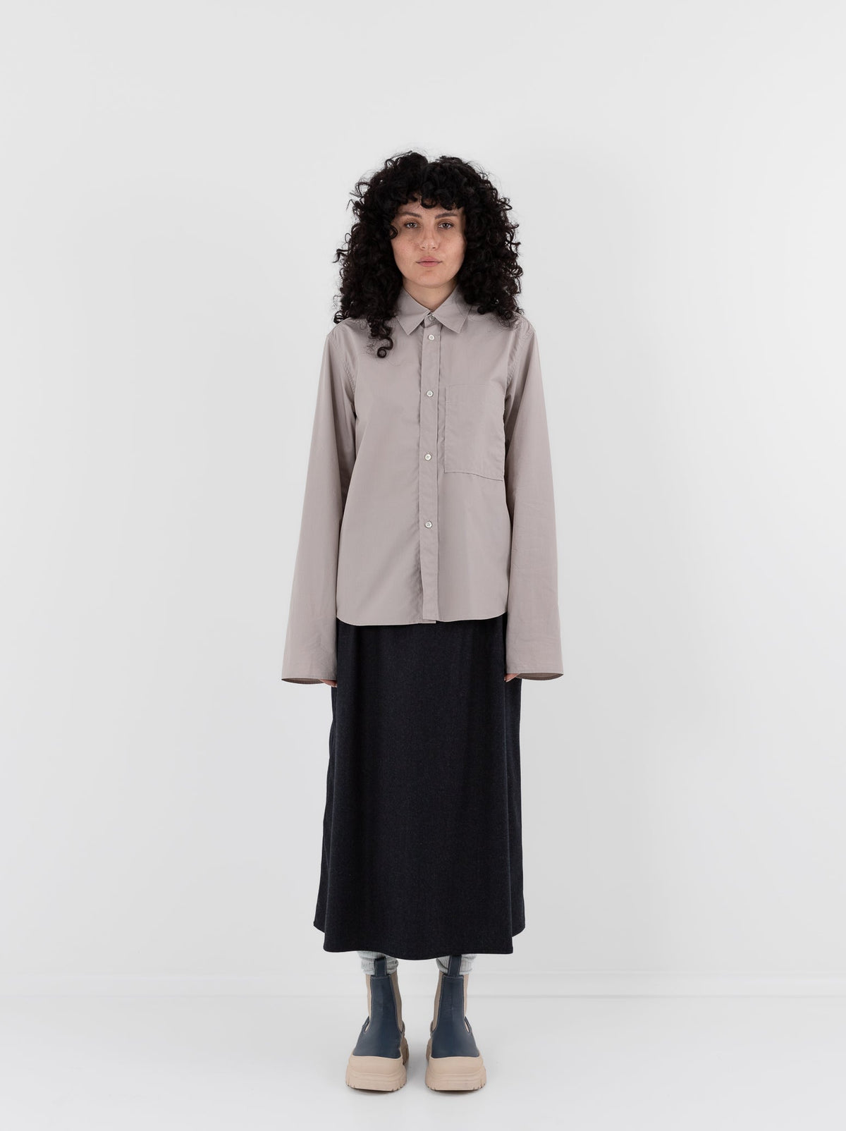Sofie D'Hoore Synne Skirt in Charcoal Melange - SOFIE D'HOORE at Worthwhile - shop SKIRT