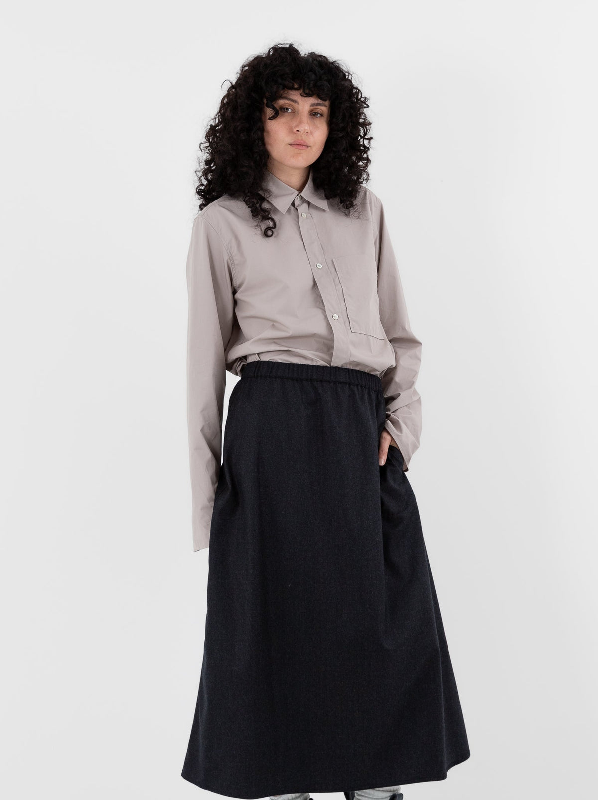 Sofie D'Hoore Synne Skirt in Charcoal Melange - SOFIE D'HOORE at Worthwhile - shop SKIRT