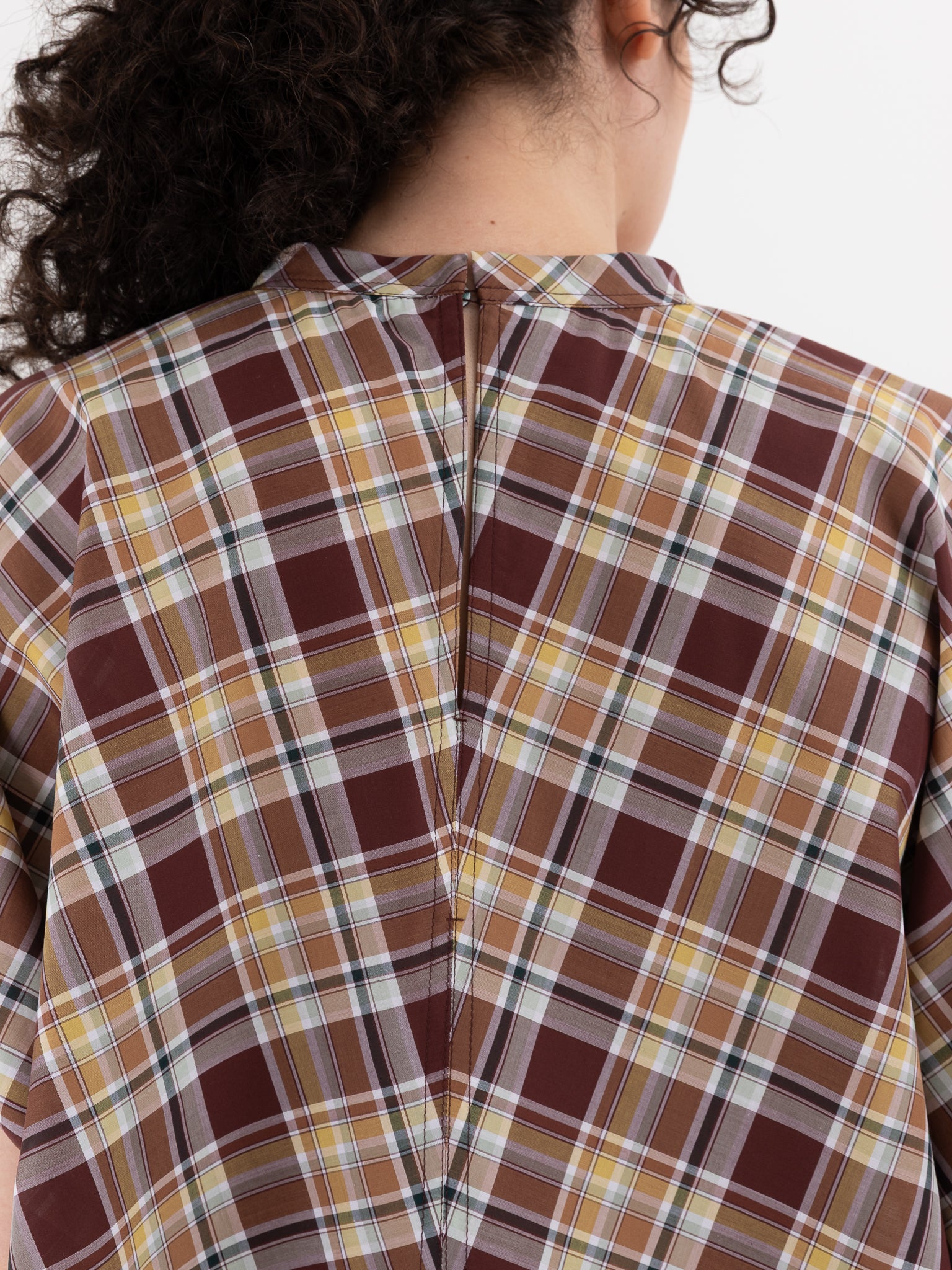 Sofie D'Hoore Basker Shirt in Toffee Check - SOFIE D'HOORE at Worthwhile - shop TOP