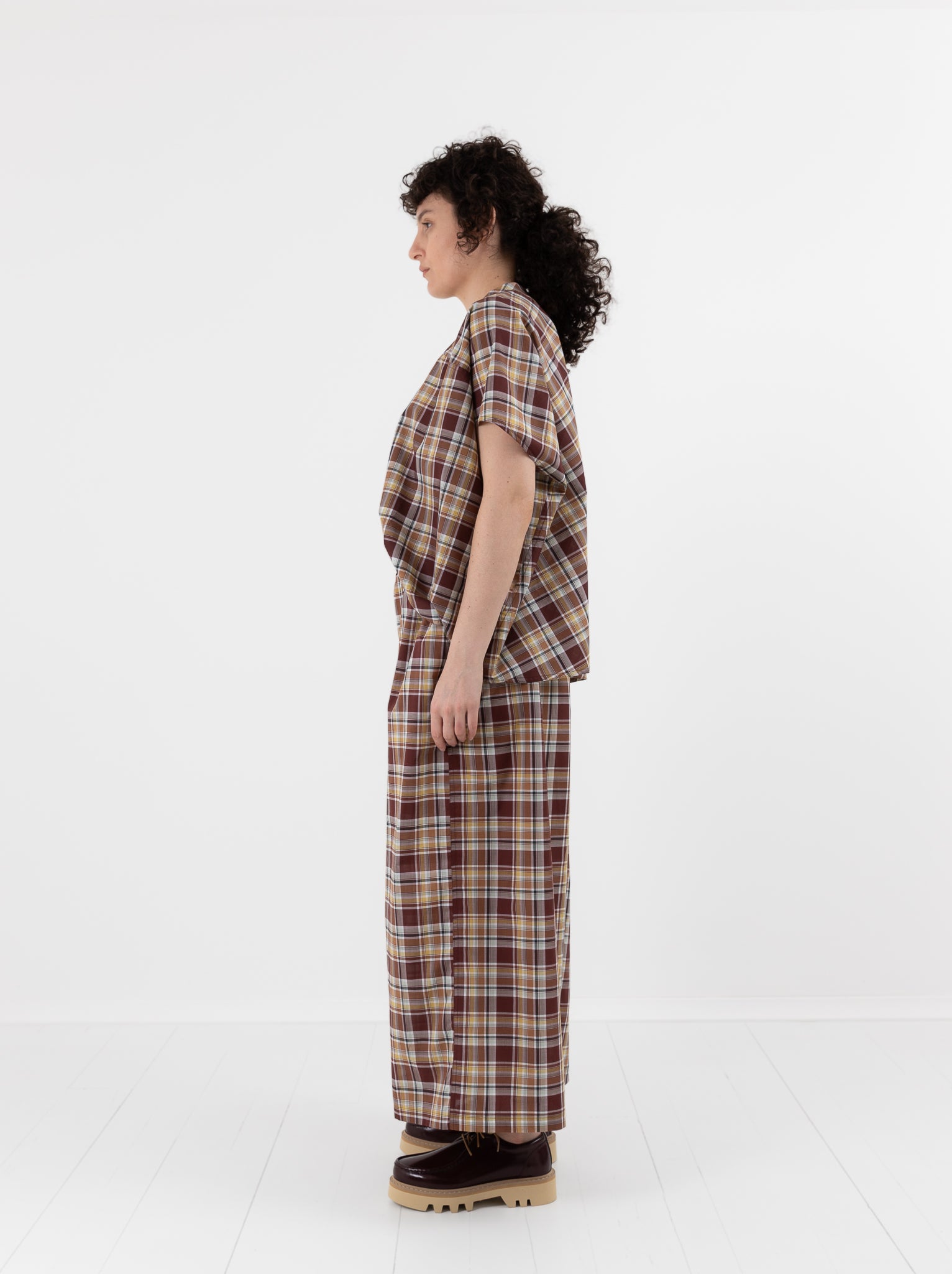 Sofie D'Hoore Parana Pant in Toffee Check - SOFIE D'HOORE at Worthwhile - shop PANT