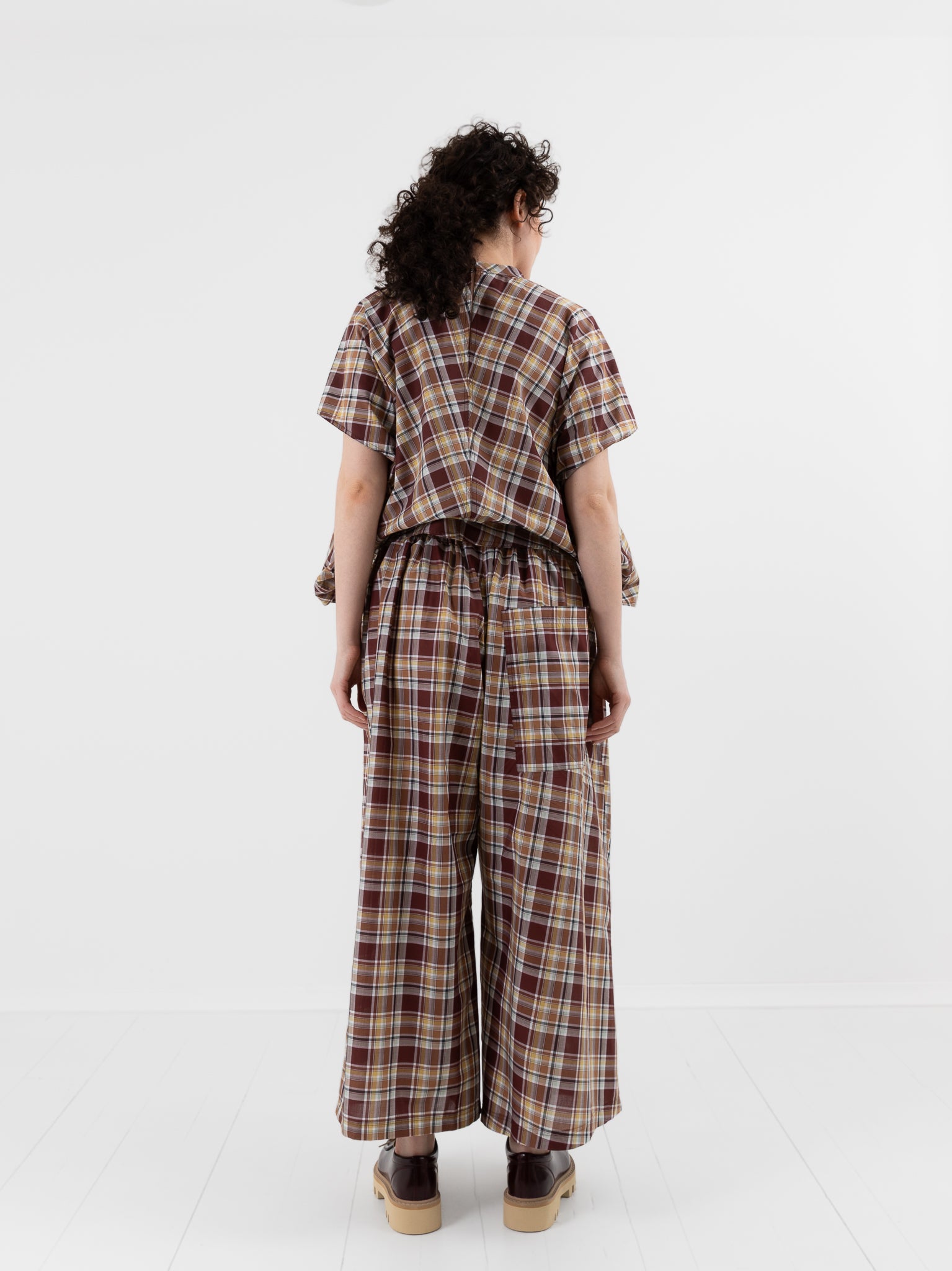 Sofie D'Hoore Parana Pant in Toffee Check - SOFIE D'HOORE at Worthwhile - shop PANT