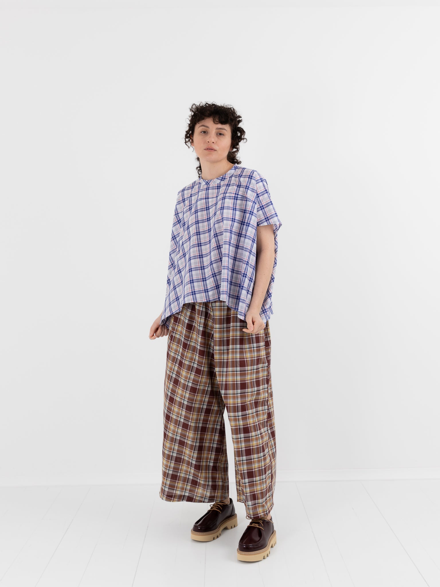 Sofie D'Hoore Parana Pant in Toffee Check - SOFIE D'HOORE at Worthwhile - shop PANT