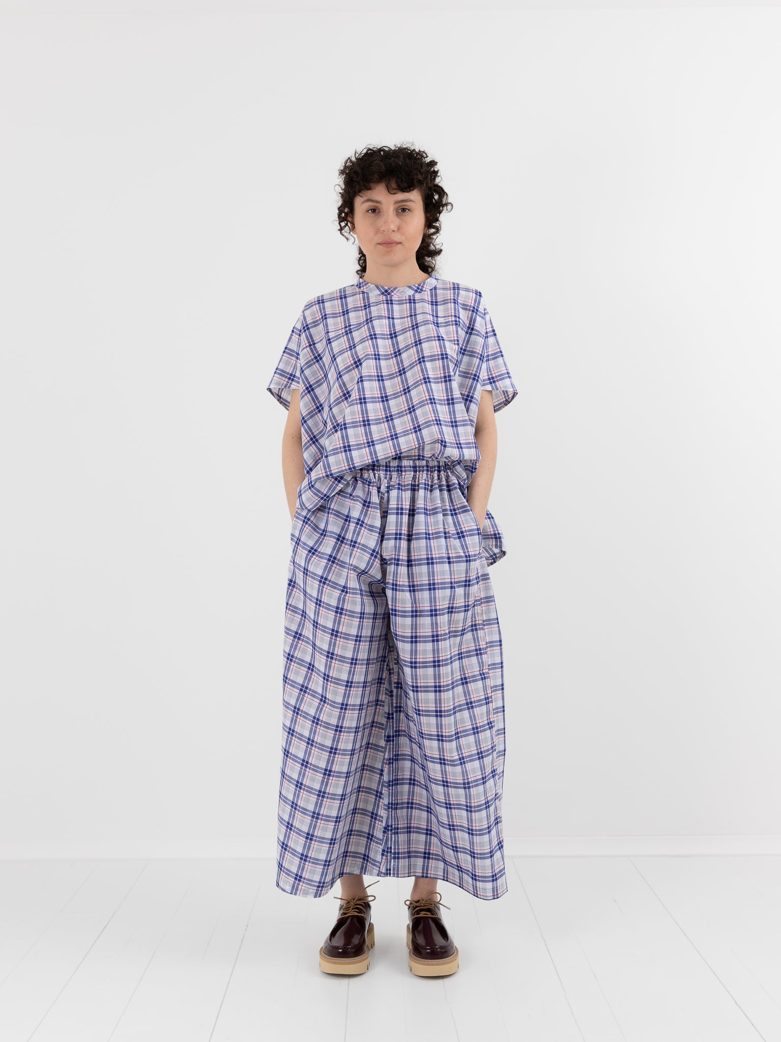 Sofie D'Hoore Parana Pant in Royal Check - SOFIE D'HOORE at Worthwhile - shop PANT