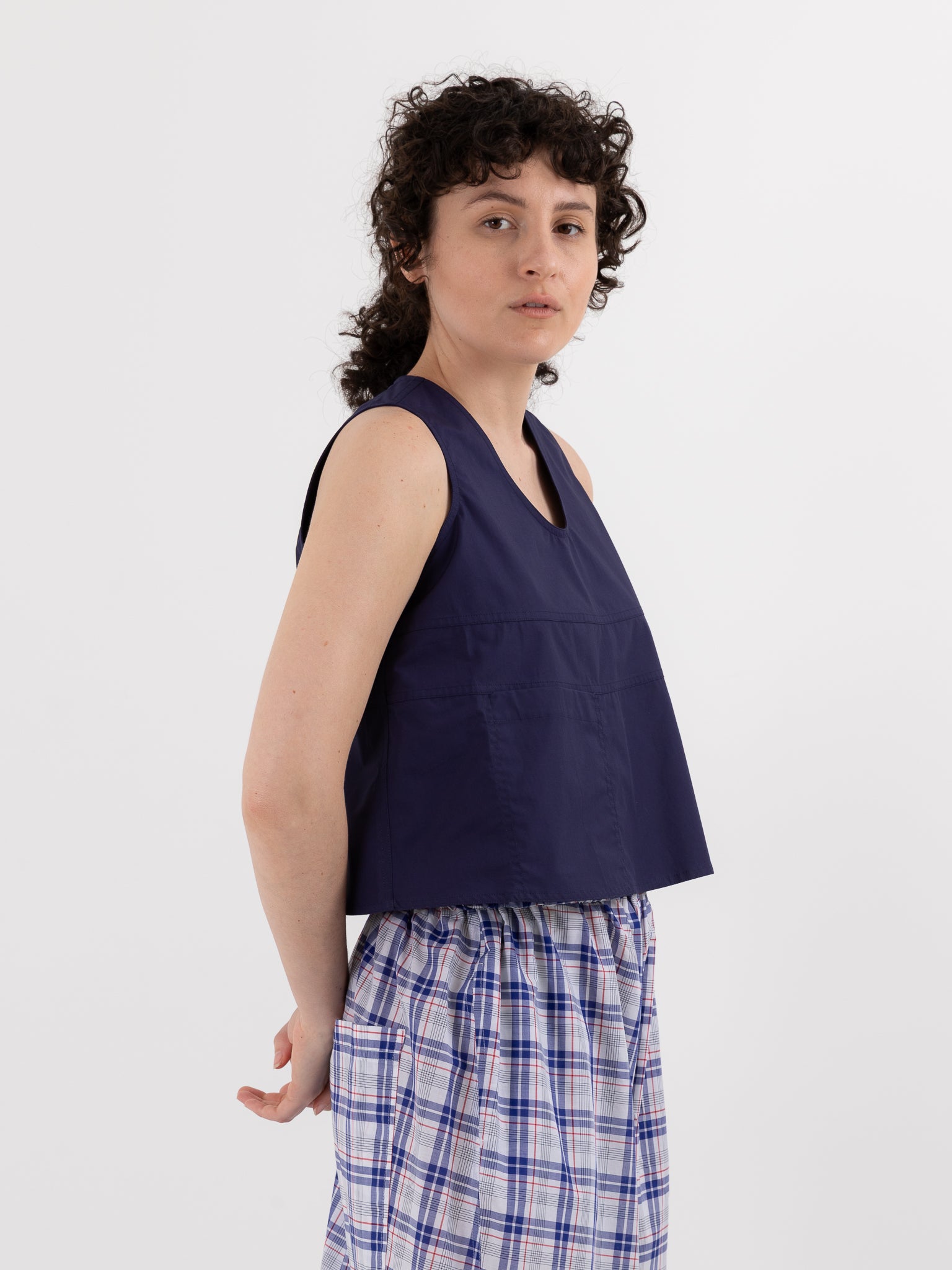 Sofie D'Hoore Bramble Tank in Ink - SOFIE D'HOORE at Worthwhile - shop TOP