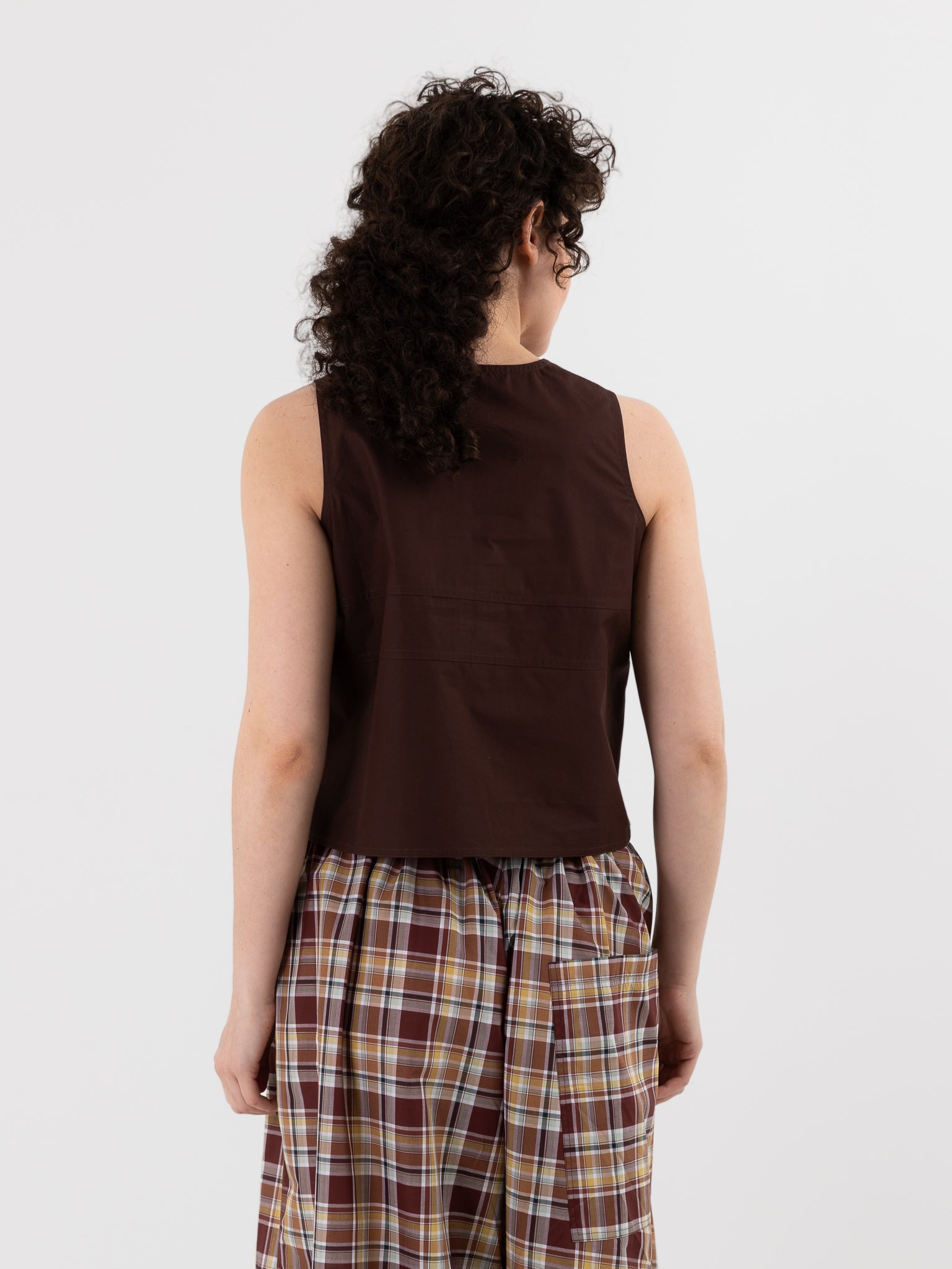 Sofie D'Hoore Brambel Tank in Cacao - SOFIE D'HOORE at Worthwhile - shop TOP