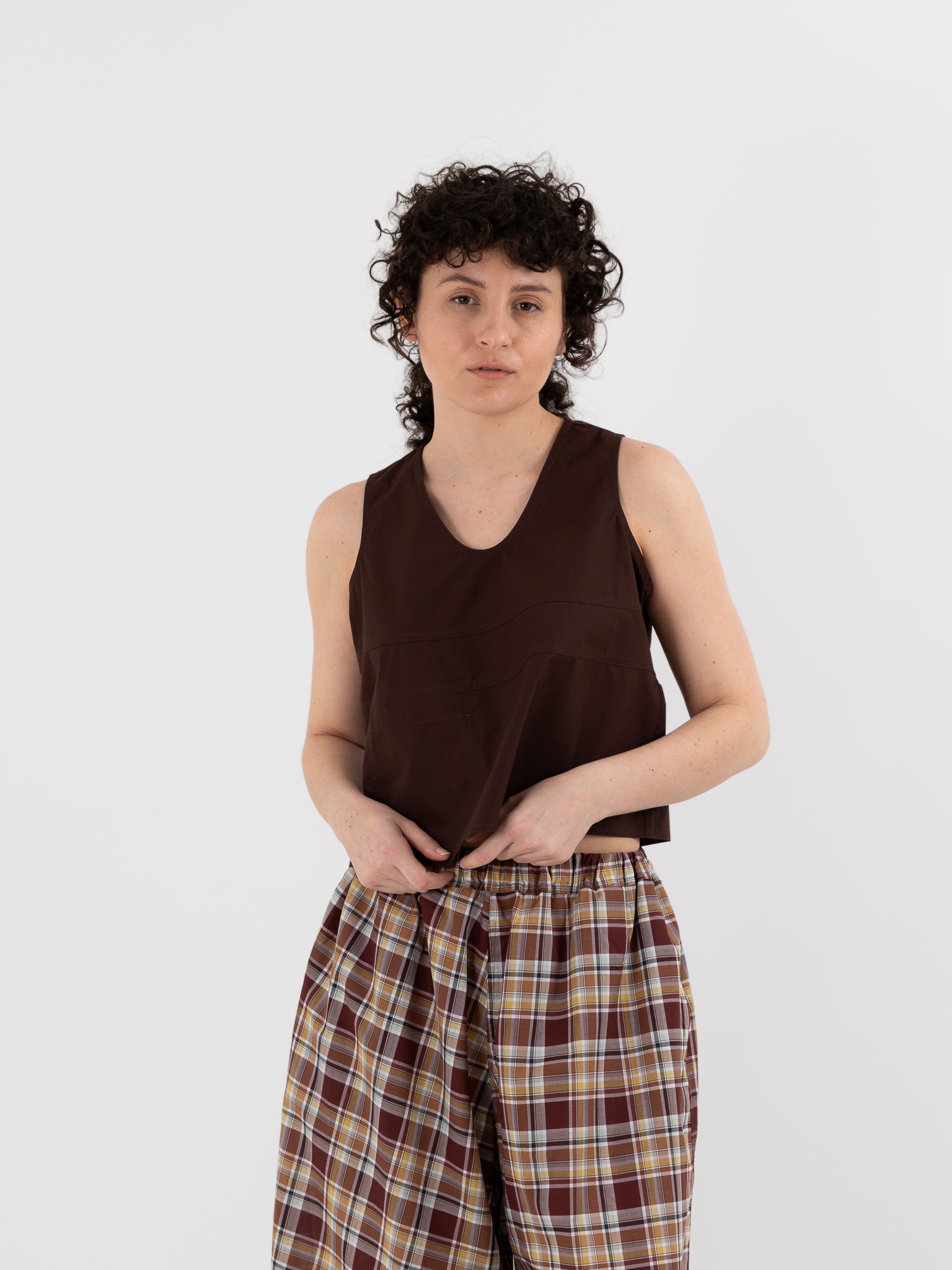 Sofie D'Hoore Brambel Tank in Cacao - SOFIE D'HOORE at Worthwhile - shop TOP