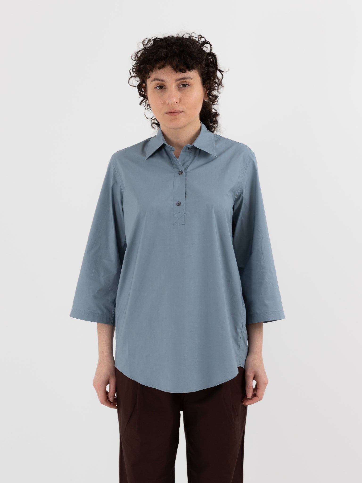 Sofie D'Hoore Bait Shirt in Mercury - SOFIE D'HOORE at Worthwhile - shop TOP