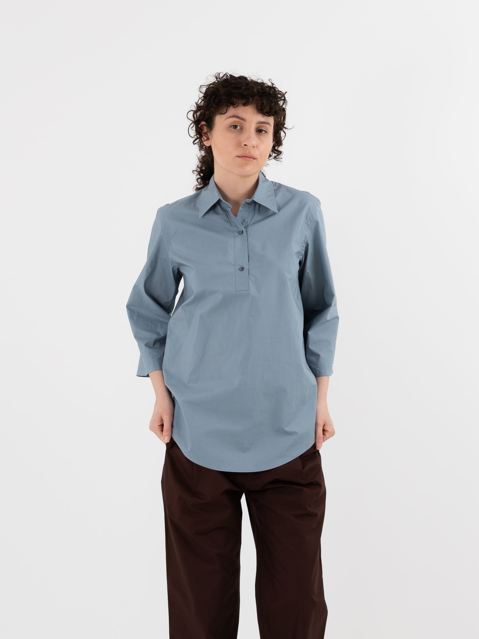 Sofie D'Hoore Bait Shirt in Mercury - SOFIE D'HOORE at Worthwhile - shop TOP
