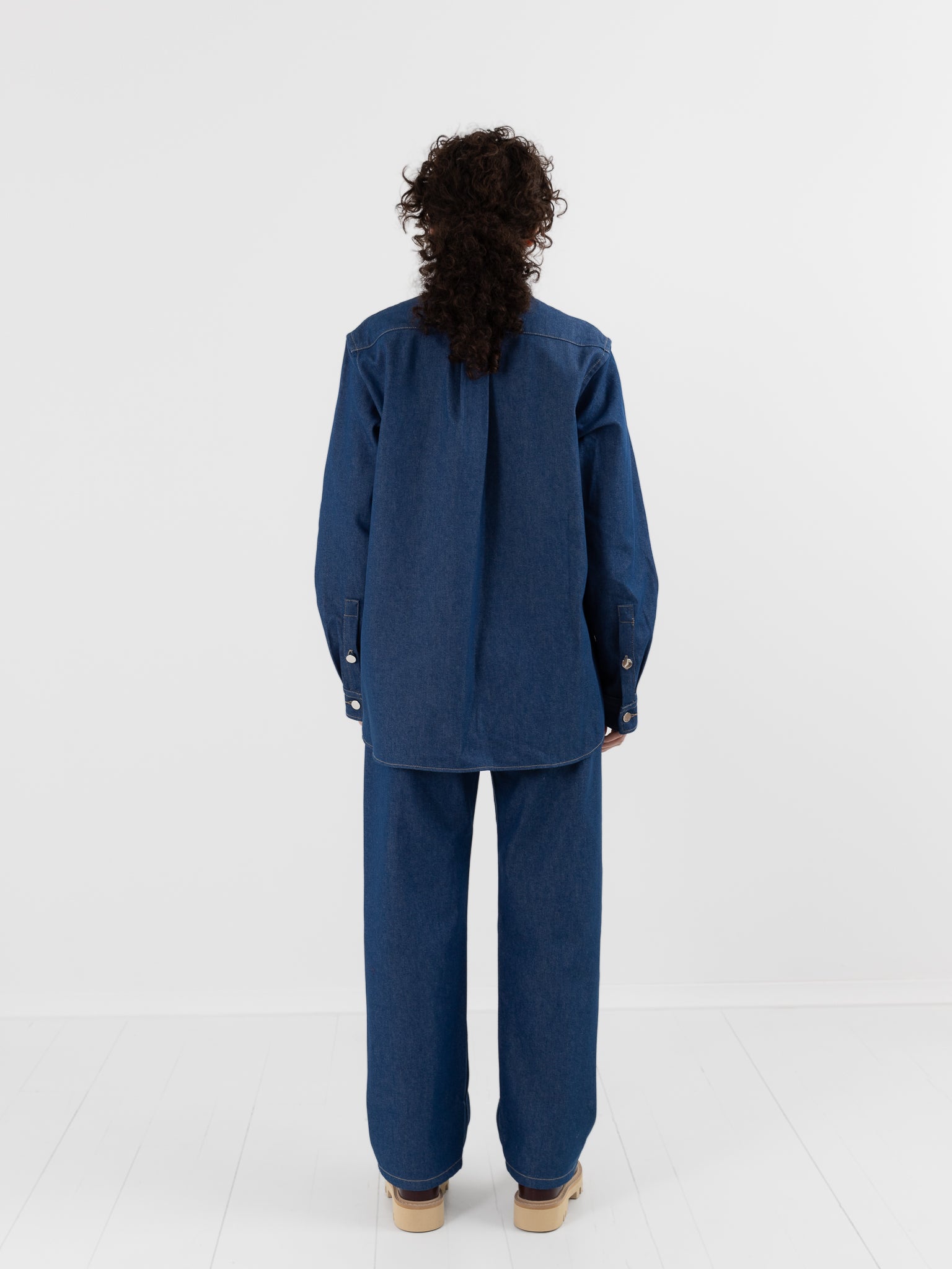 Sofie D'Hoore Barna Shirt in Lapis - SOFIE D'HOORE at Worthwhile - shop TOP
