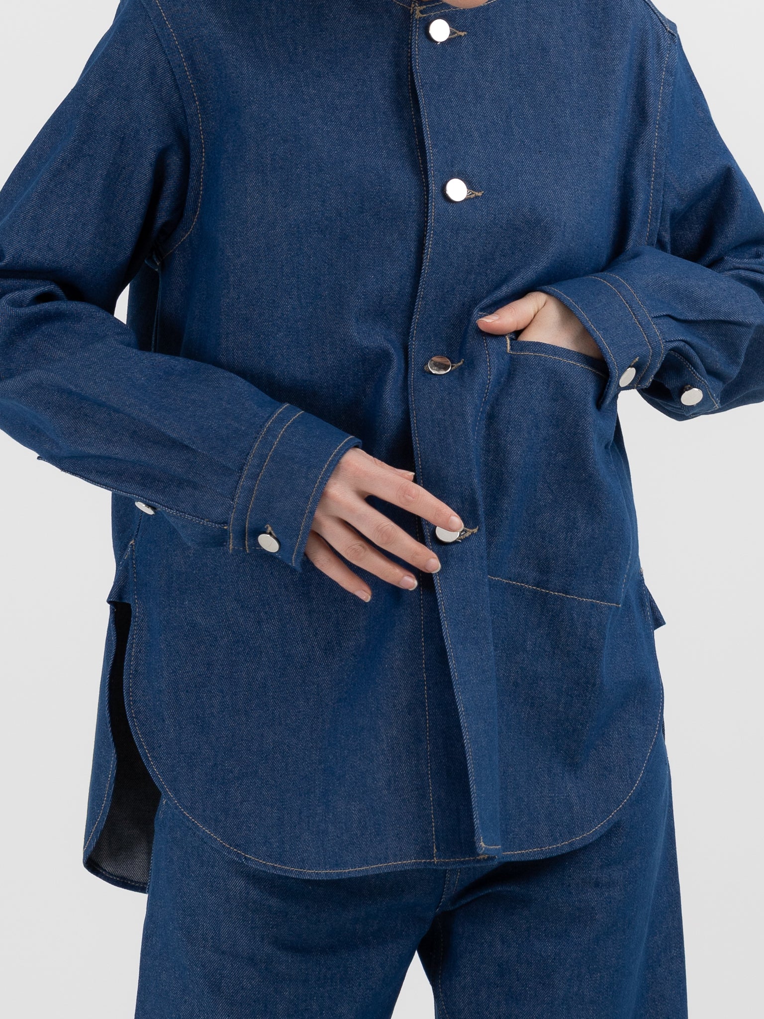 Sofie D'Hoore Barna Shirt in Lapis - SOFIE D'HOORE at Worthwhile - shop TOP