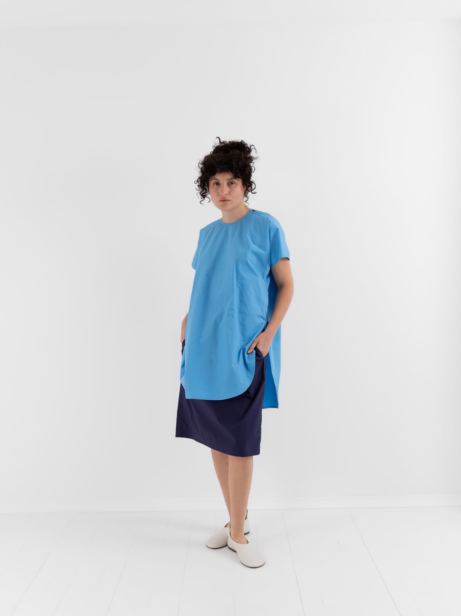 Sofie D'Hoore Bront Shirt in Azure - SOFIE D'HOORE at Worthwhile - shop TOP