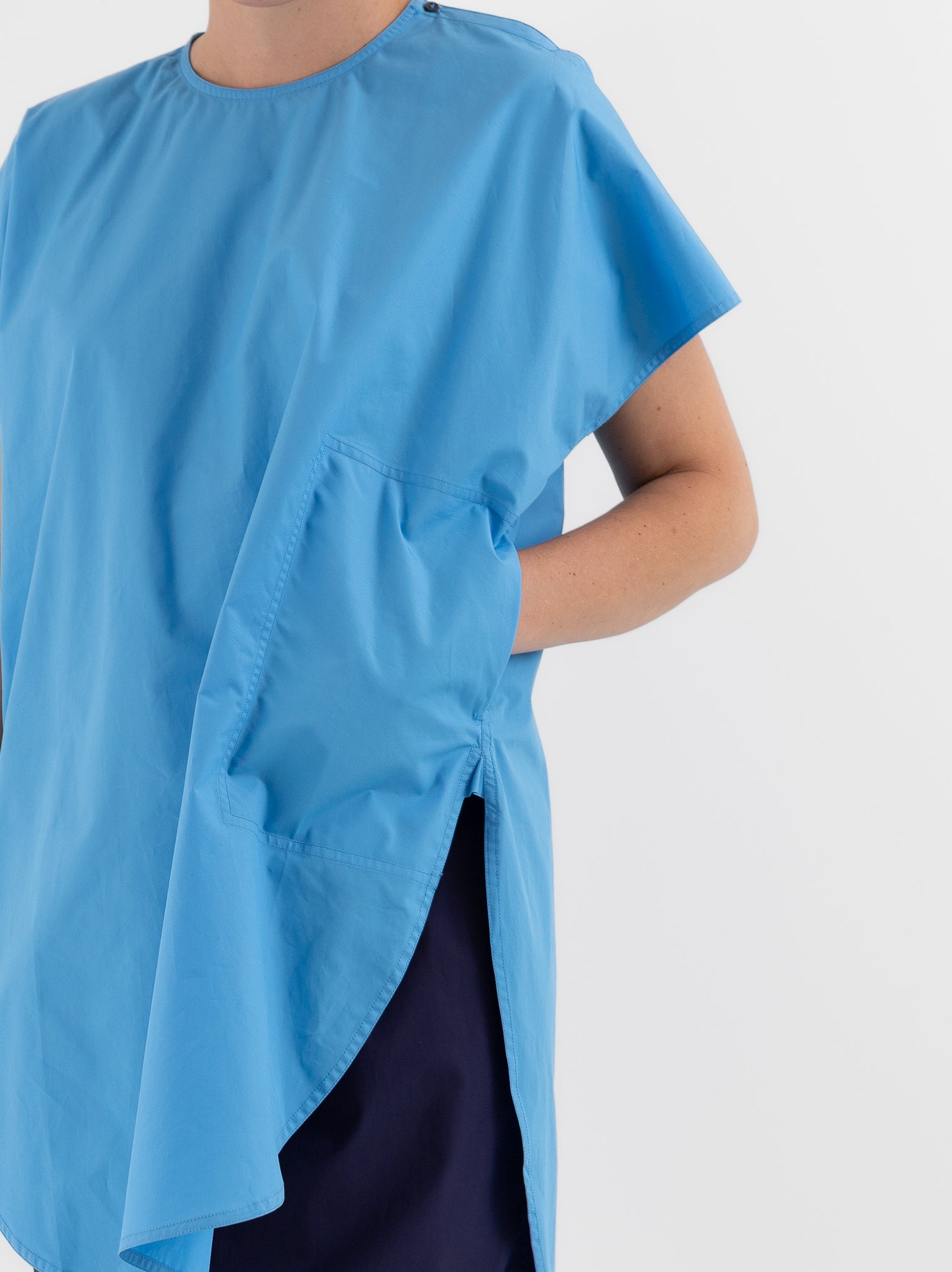 Sofie D'Hoore Bront Shirt in Azure - SOFIE D'HOORE at Worthwhile - shop TOP