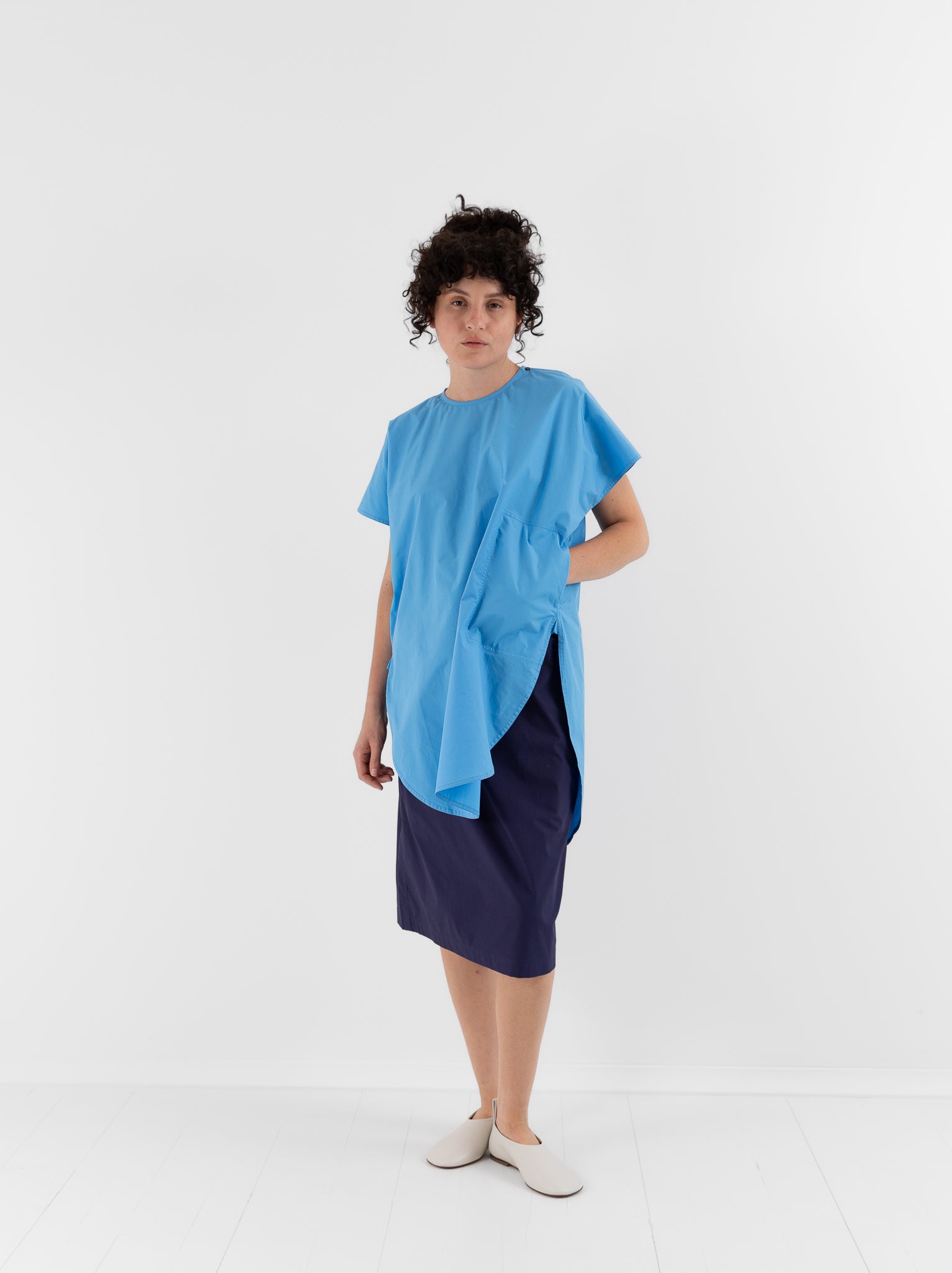 Sofie D'Hoore Bront Shirt in Azure - SOFIE D'HOORE at Worthwhile - shop TOP