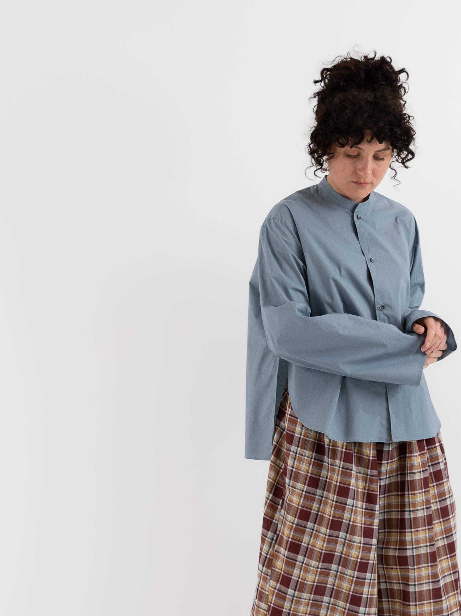 Sofie D'Hoore Bayu Shirt in Mercury - SOFIE D'HOORE at Worthwhile - shop TOP