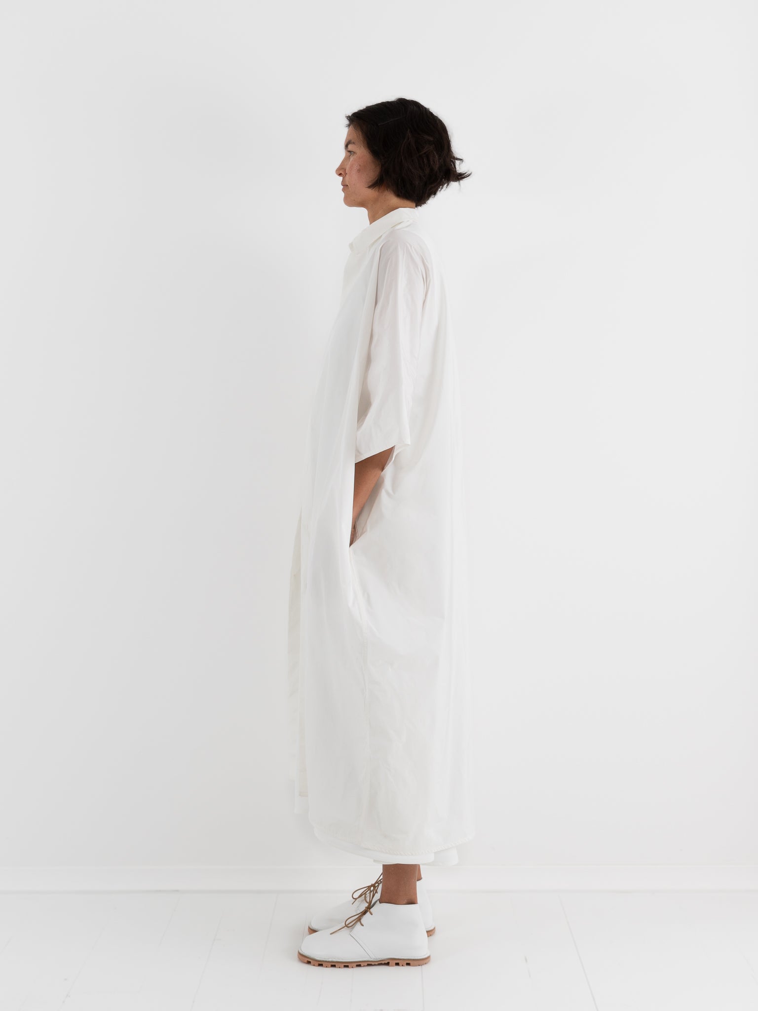 Sofie D'Hoore Davoli Shirt Dress in Snow - SOFIE D'HOORE at Worthwhile - shop DRESS