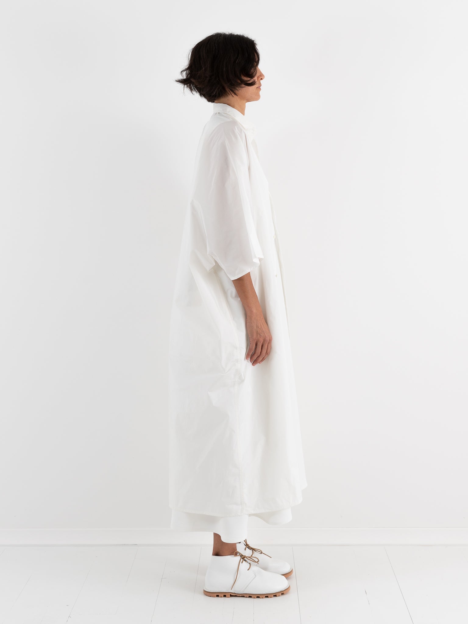 Sofie D'Hoore Davoli Shirt Dress in Snow - SOFIE D'HOORE at Worthwhile - shop DRESS