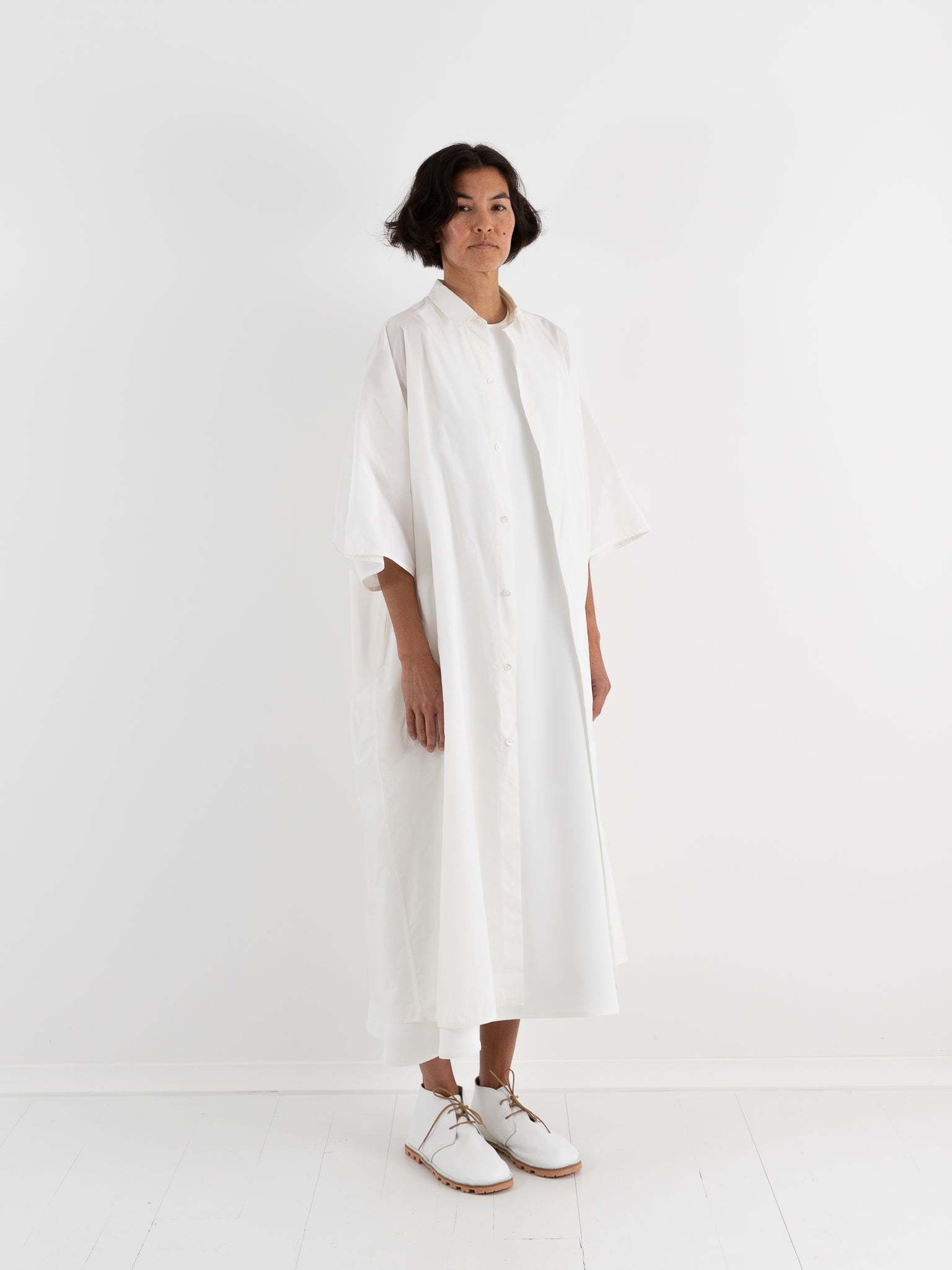 Sofie D'Hoore Davoli Shirt Dress in Snow - SOFIE D'HOORE at Worthwhile - shop DRESS