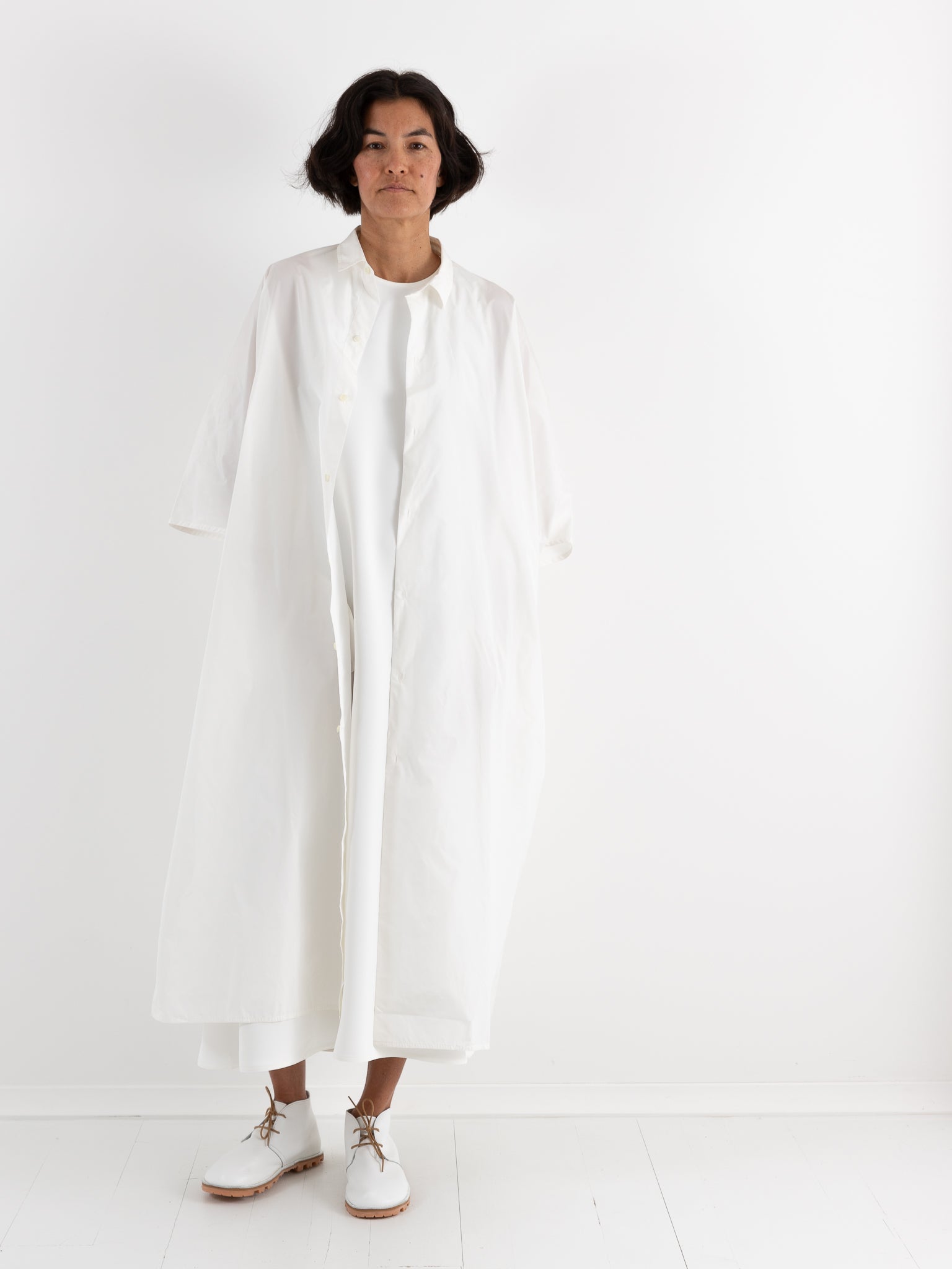 Sofie D'Hoore Davoli Shirt Dress in Snow - SOFIE D'HOORE at Worthwhile - shop DRESS