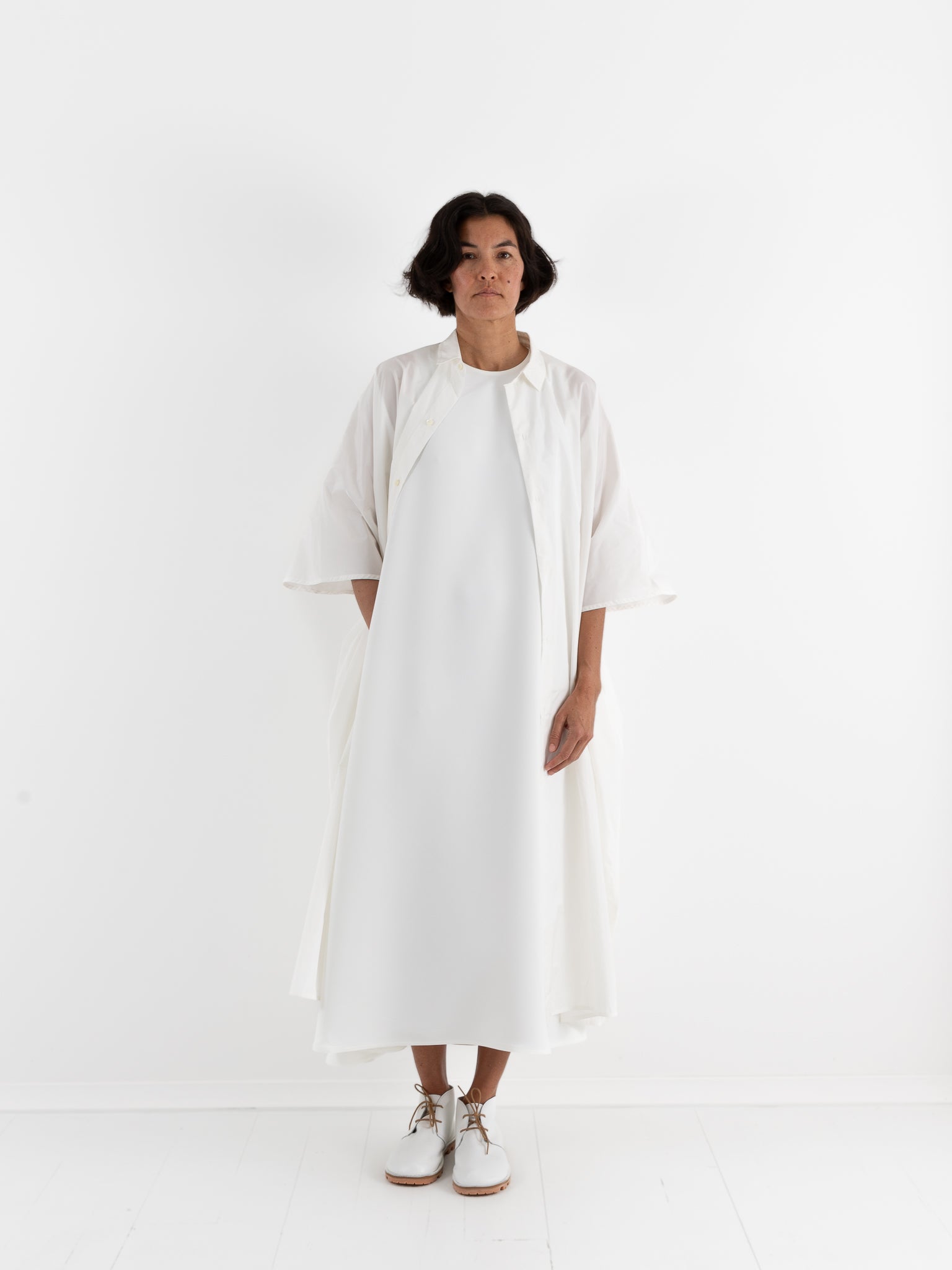 Sofie D'Hoore Davoli Shirt Dress in Snow - SOFIE D'HOORE at Worthwhile - shop DRESS