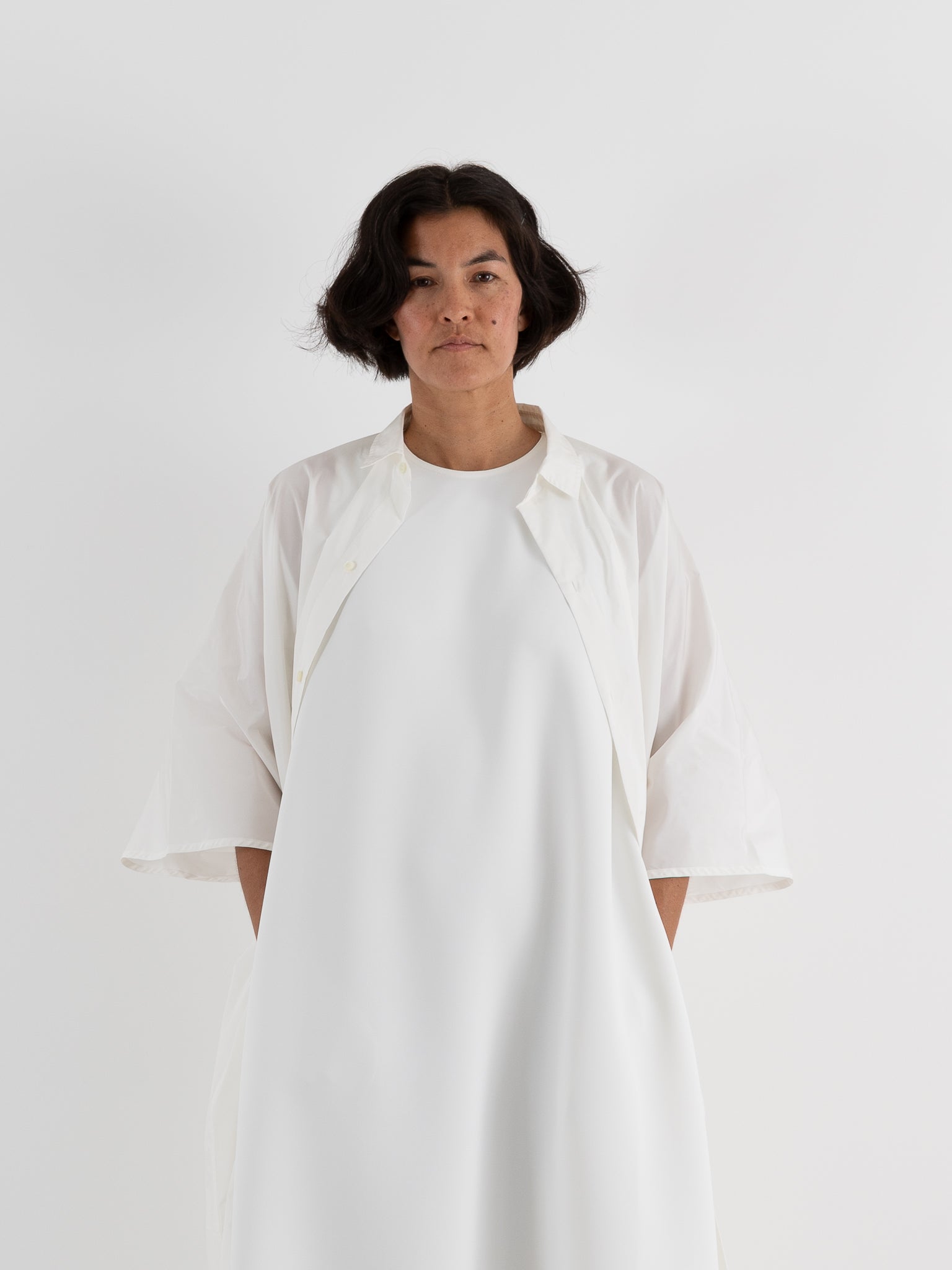 Sofie D'Hoore Davoli Shirt Dress in Snow - SOFIE D'HOORE at Worthwhile - shop DRESS