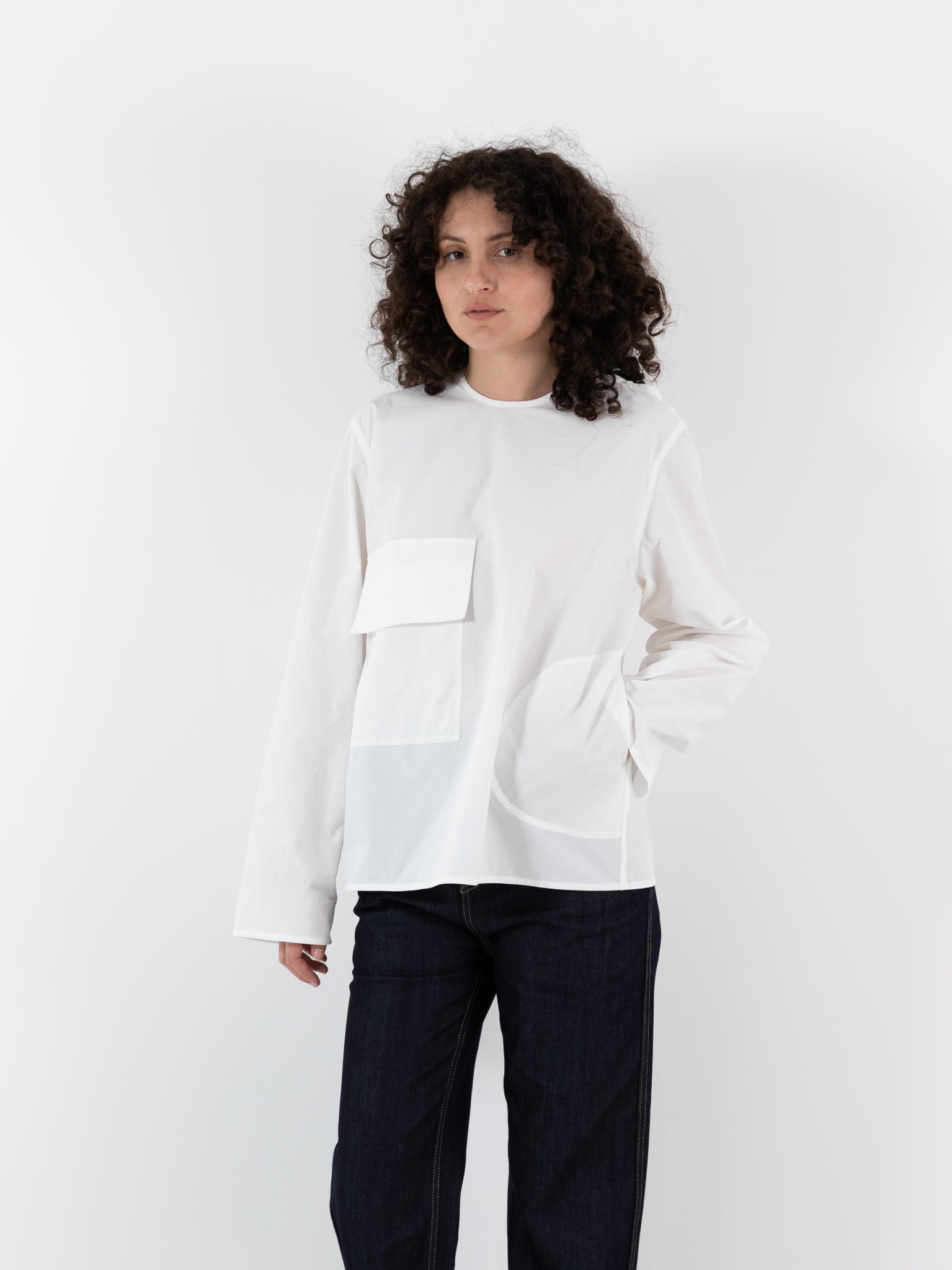 Sofie D'Hoore Balthus Shirt in White - SOFIE D'HOORE at Worthwhile - shop TOP
