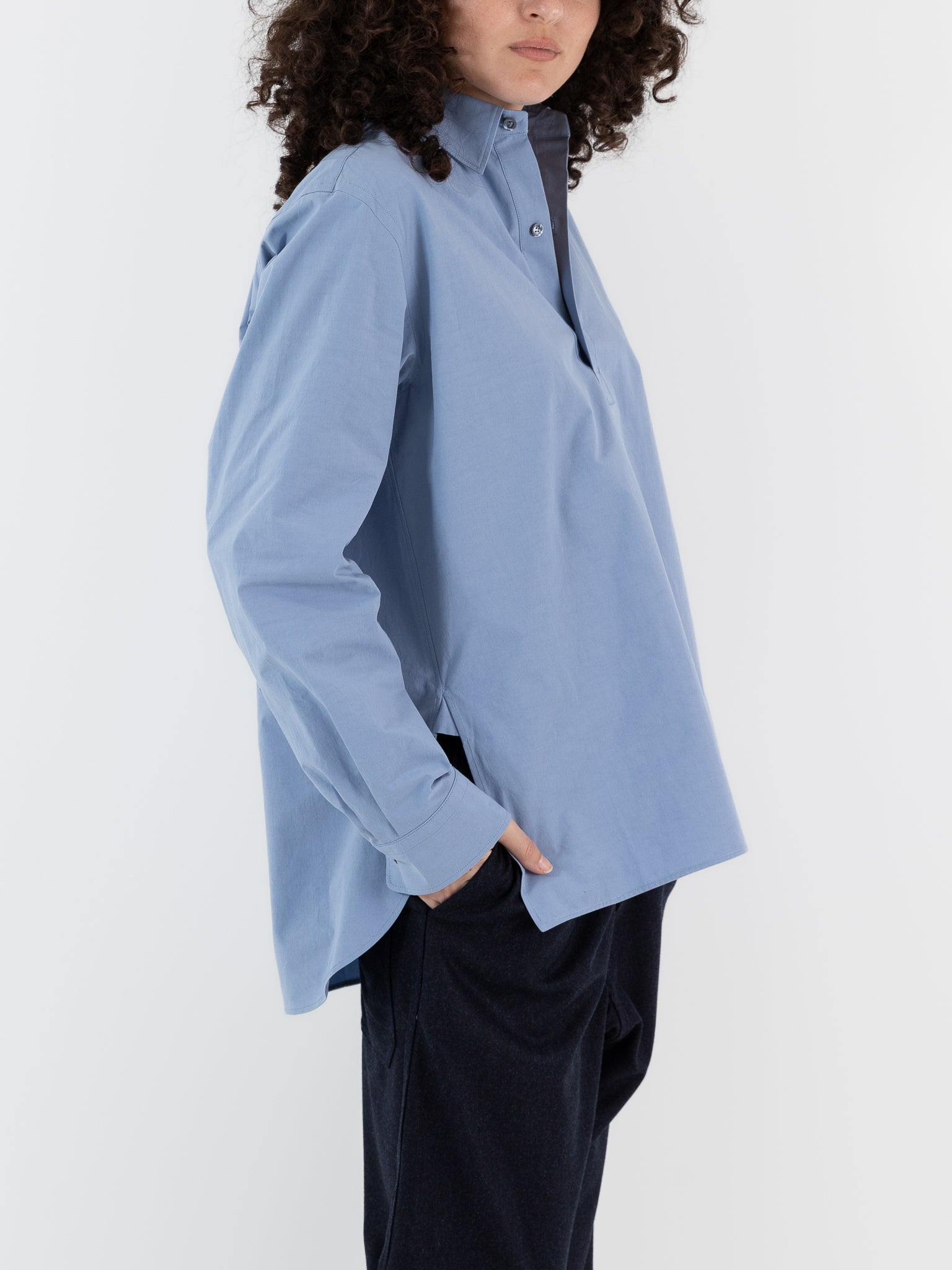 Sofie D'Hoore Beuys Shirt in Dolphin - SOFIE D'HOORE at Worthwhile - shop TOP