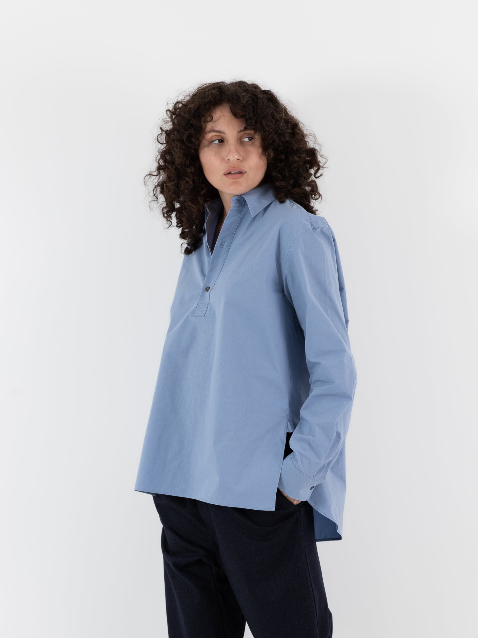 Sofie D'Hoore Beuys Shirt in Dolphin - SOFIE D'HOORE at Worthwhile - shop TOP