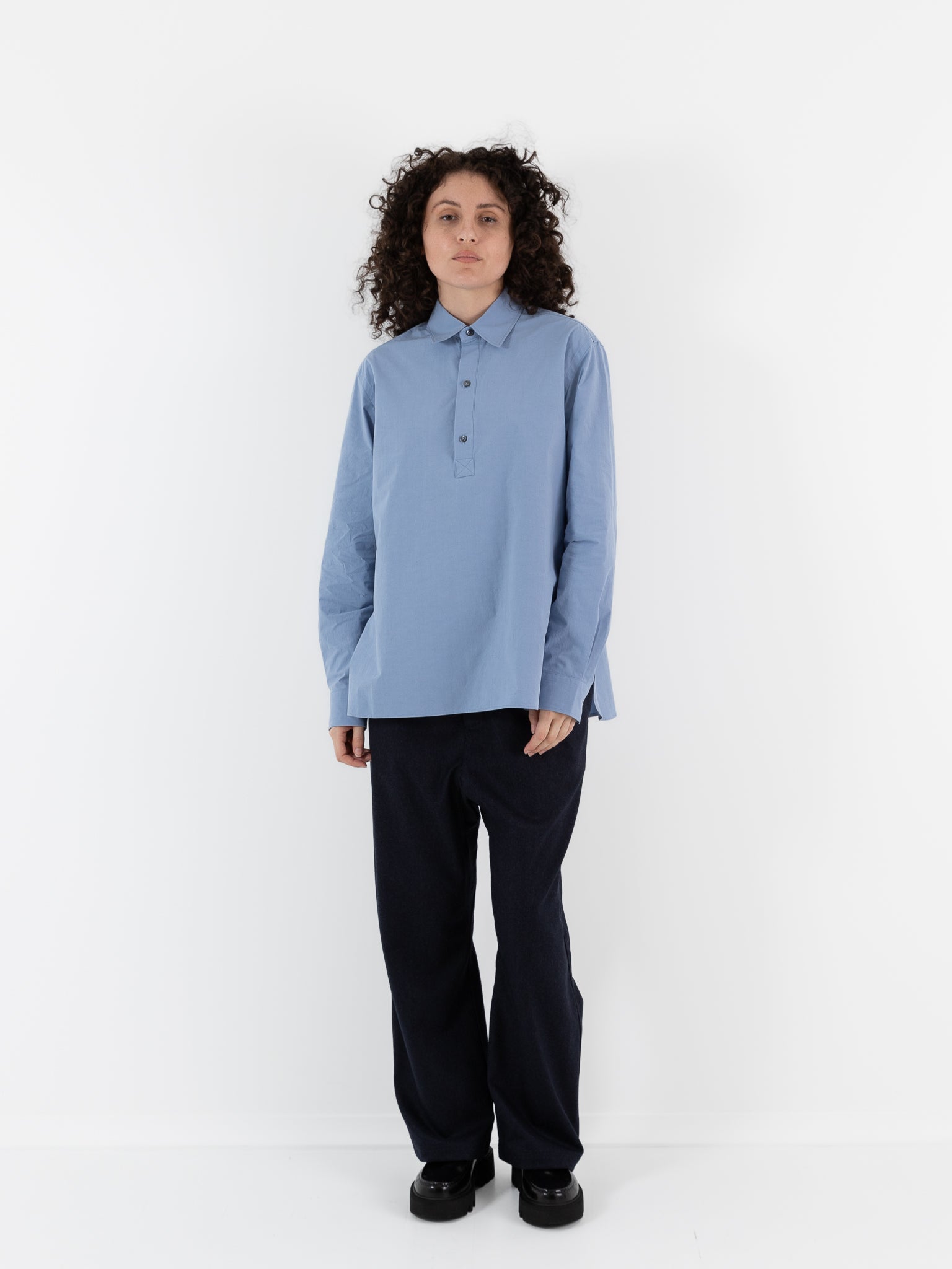 Sofie D'Hoore Beuys Shirt in Dolphin - SOFIE D'HOORE at Worthwhile - shop TOP