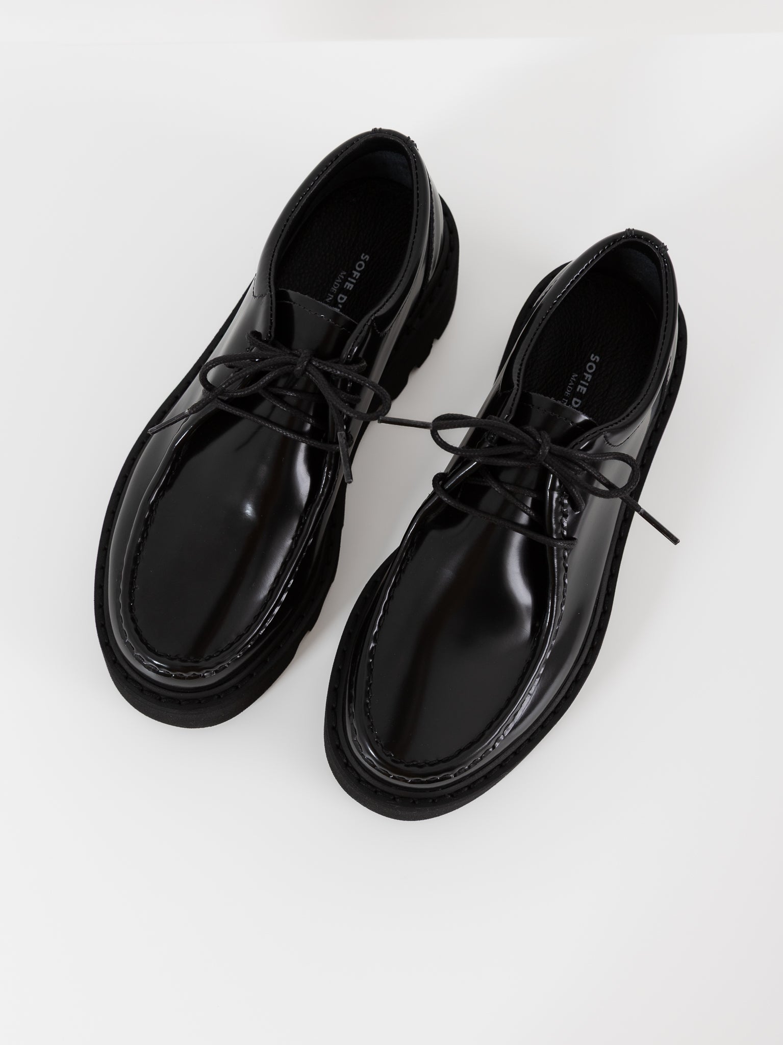 Sofie D'Hoore Falcone Wallabee Shoes in Black - SOFIE D'HOORE at Worthwhile - shop SHOES