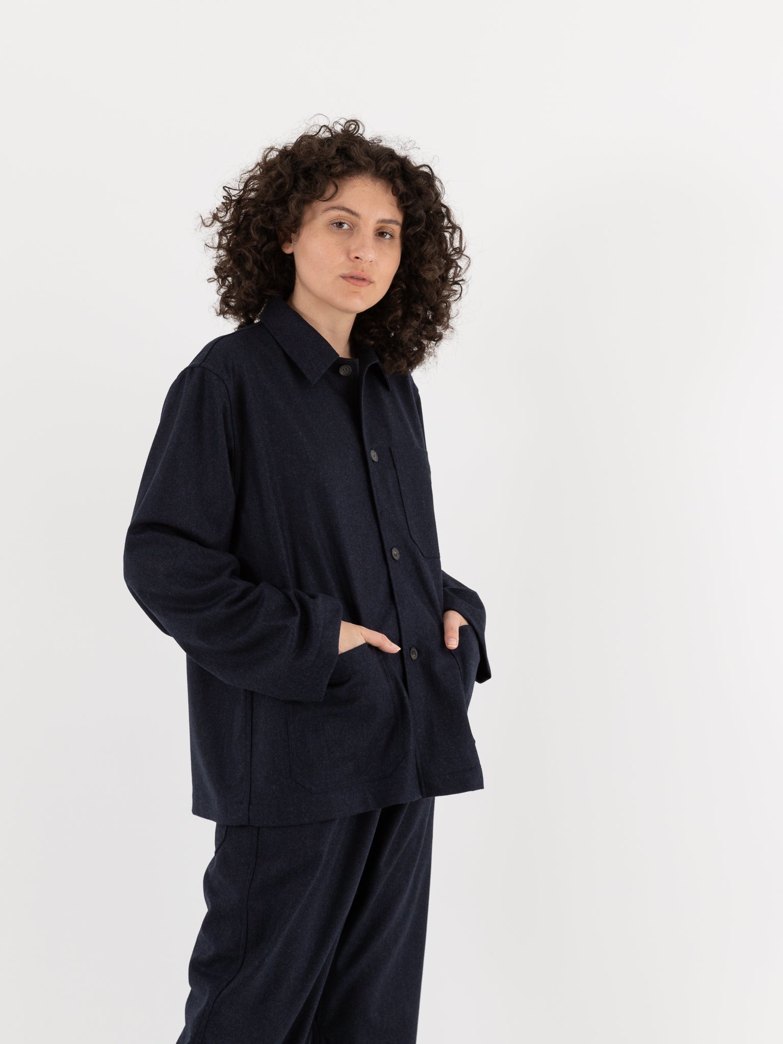 Sofie D'Hoore Cimabue Jacket in Indigo Melange - SOFIE D'HOORE at Worthwhile - shop JACKET