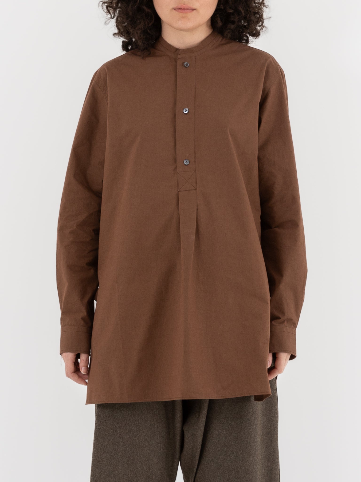 Sofie D'Hoore Baselitz Shirt in Chestnut - SOFIE D'HOORE at Worthwhile - shop TOP