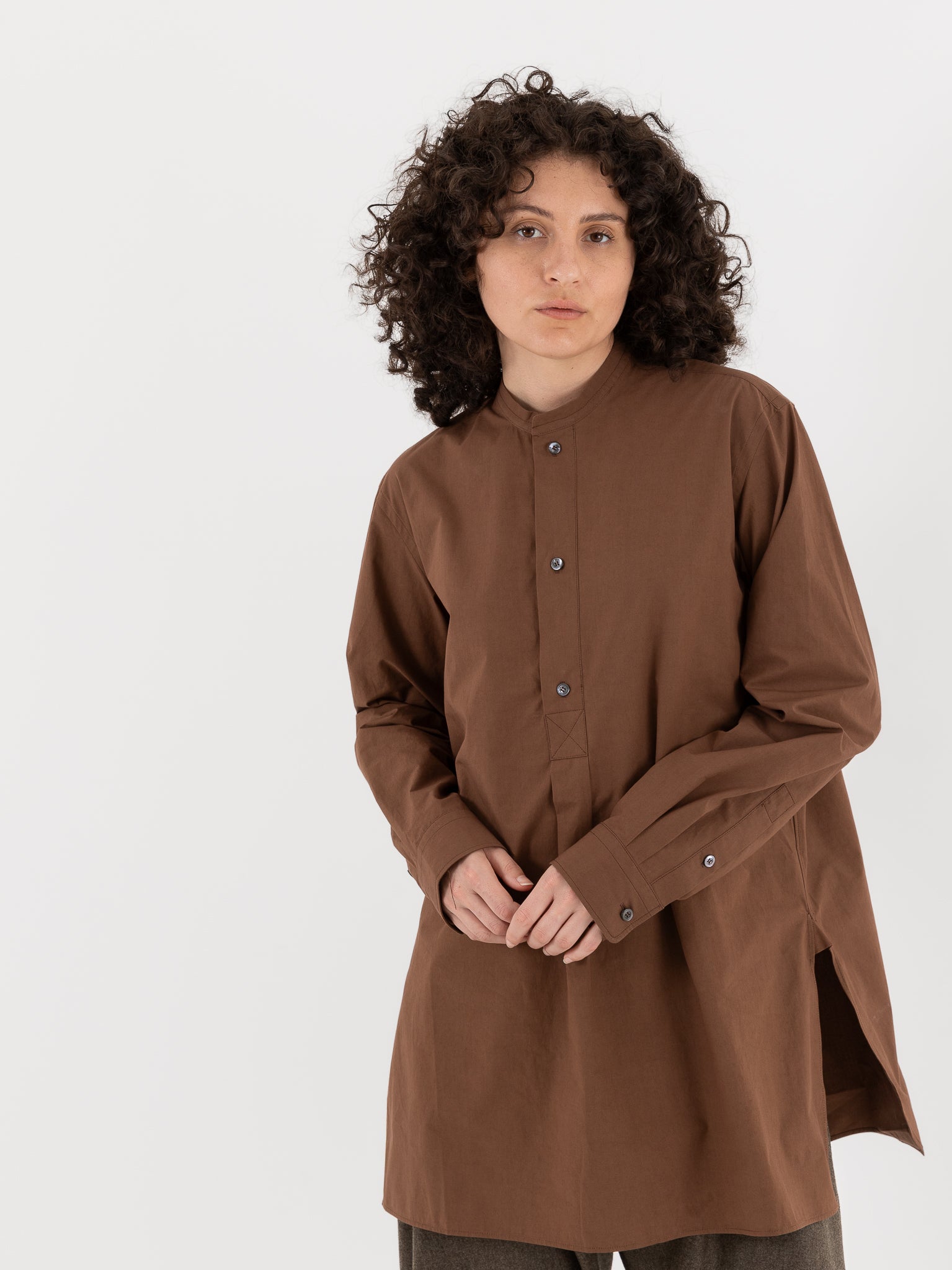 Sofie D'Hoore Baselitz Shirt in Chestnut - SOFIE D'HOORE at Worthwhile - shop TOP