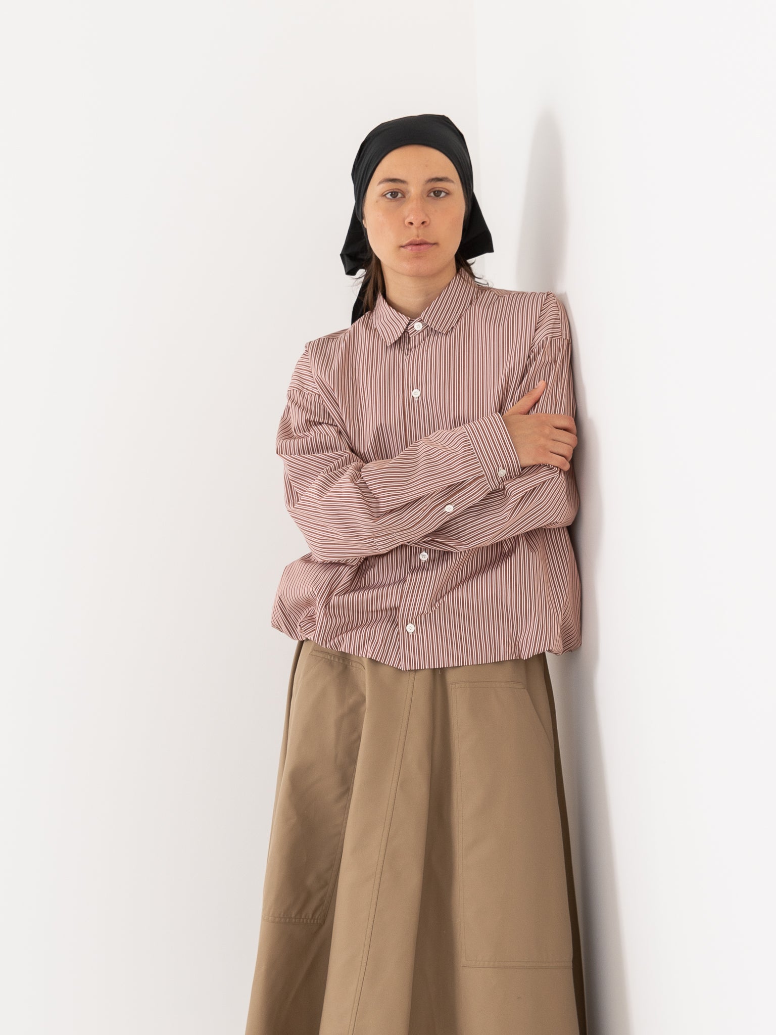 Sofie D'Hoore Bonaire Shirt, Brick Stripe/Ivory - Worthwhile, Inc.