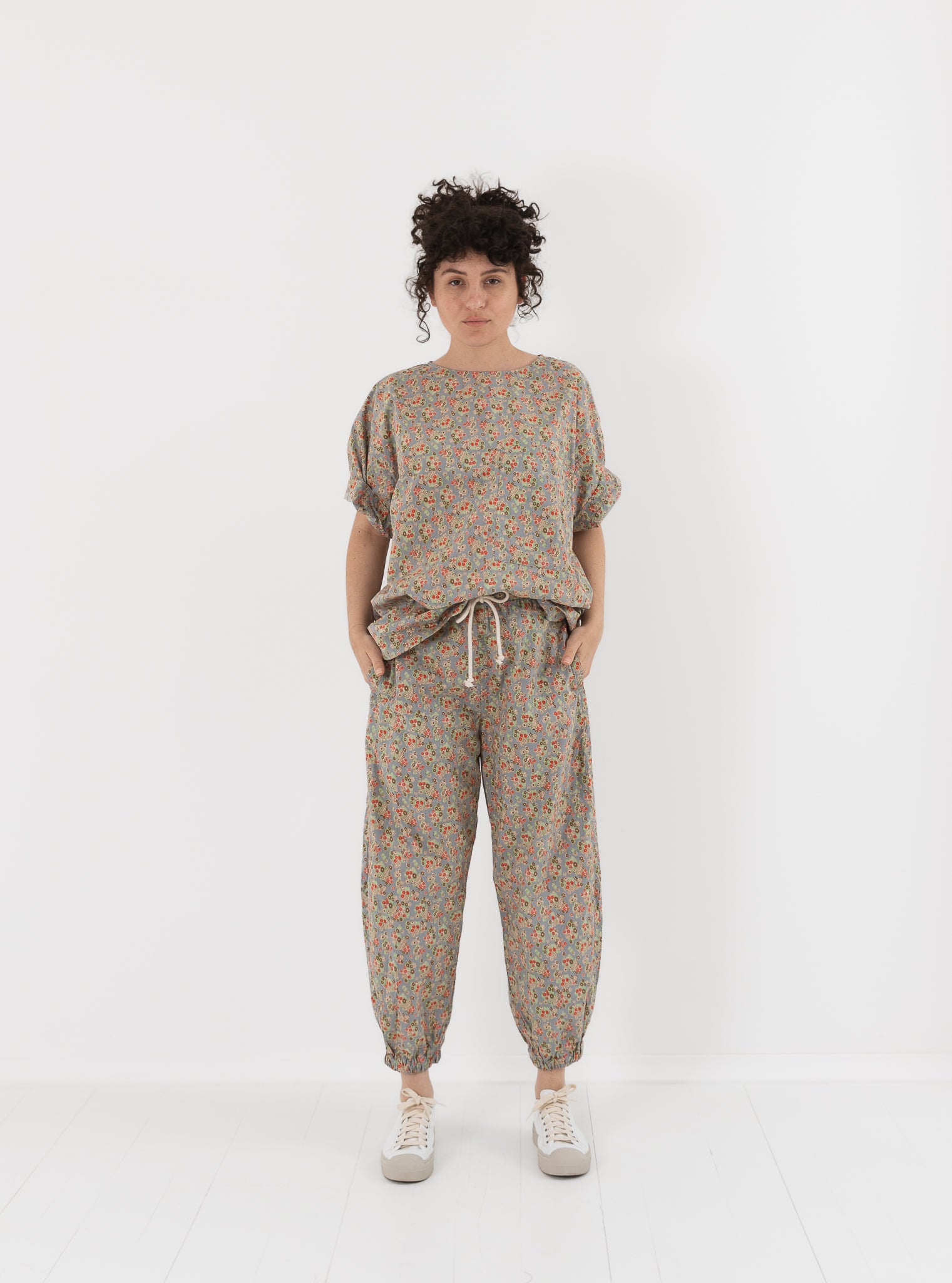SONO Jamie Joggers in Dusty Blue Floral - SONO at Worthwhile - shop PANT