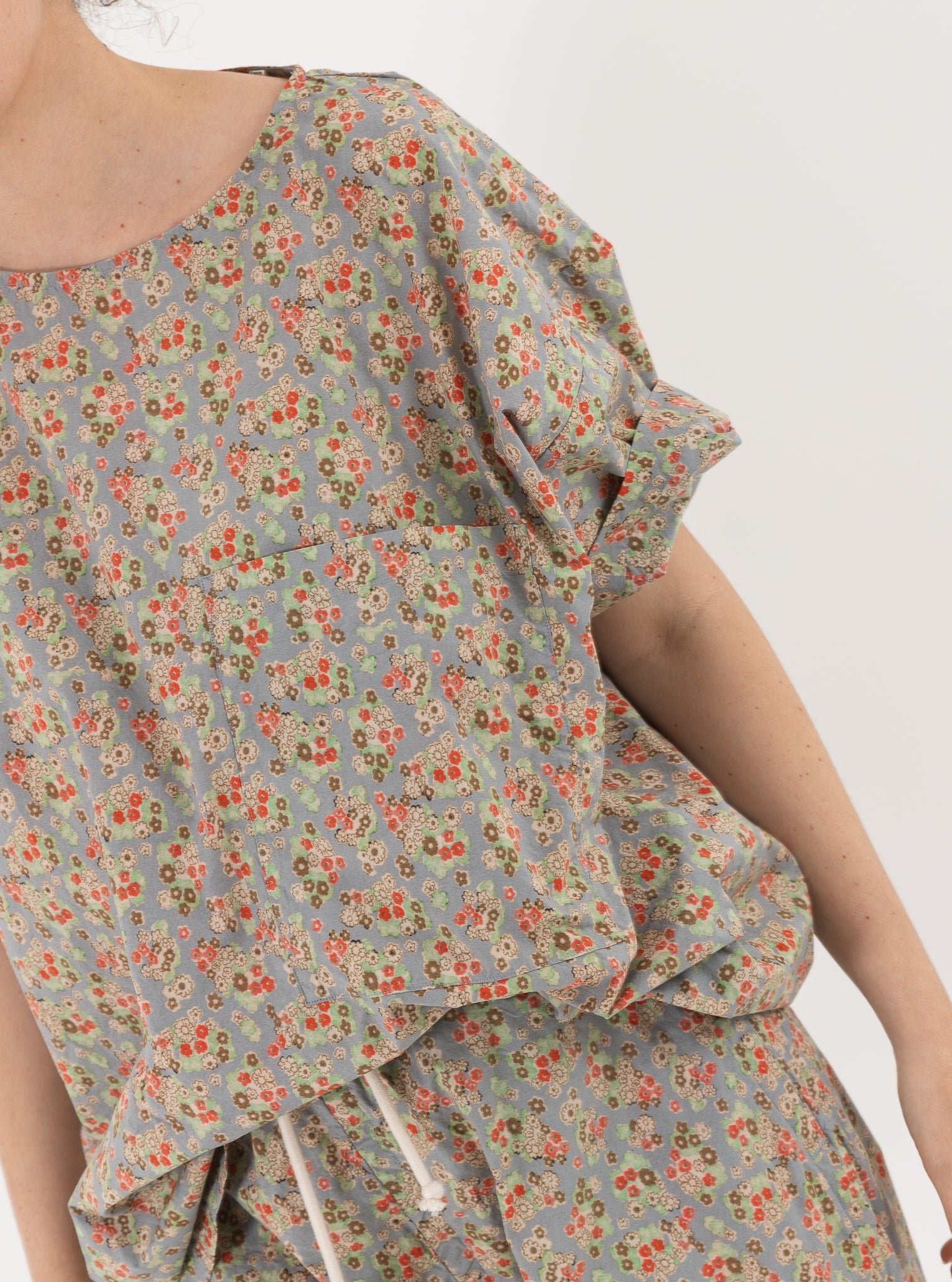 SONO Friedrich Tee in Dusty Blue Floral - SONO at Worthwhile - shop TOP